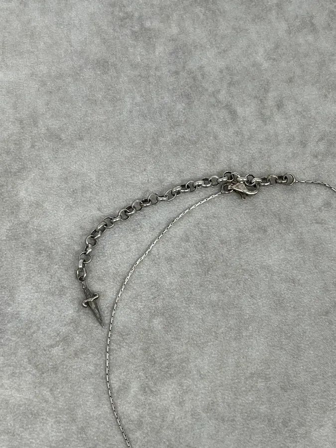 Vintage 2000s Cesare Paciotti Dagger Silver Necklace Size ONE SIZE - 5 Thumbnail