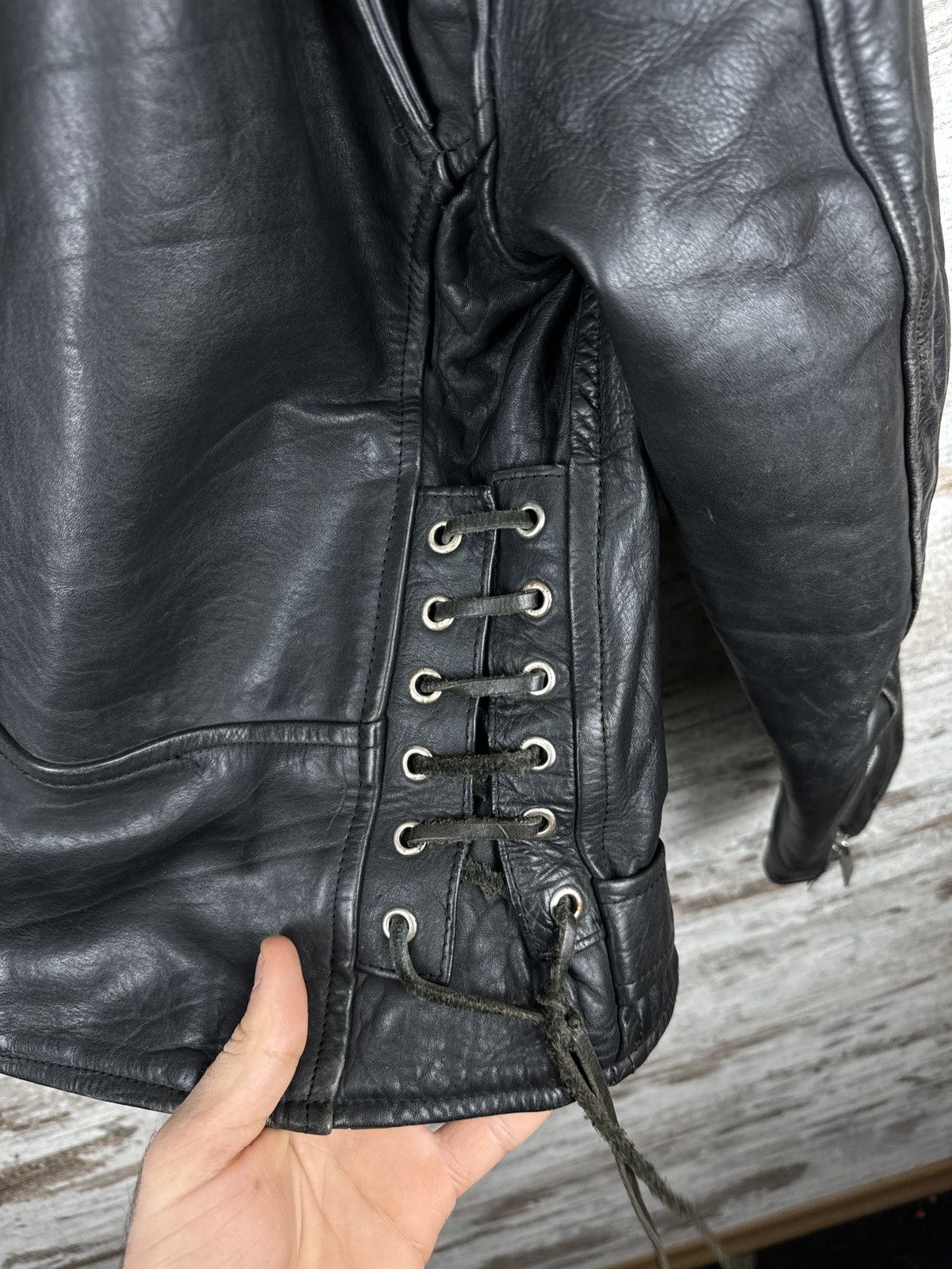 Leather Mens Vintage Leather jacket bombers biker 90s rare y2k Size US S / EU 44-46 / 1 - 21 Thumbnail