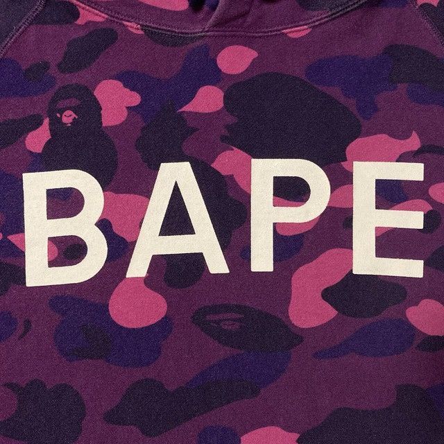 Bape BAPE LOGO Pullover Hoodie Purple Camo a bathing ape Size US XL / EU 56 / 4 - 2 Thumbnail