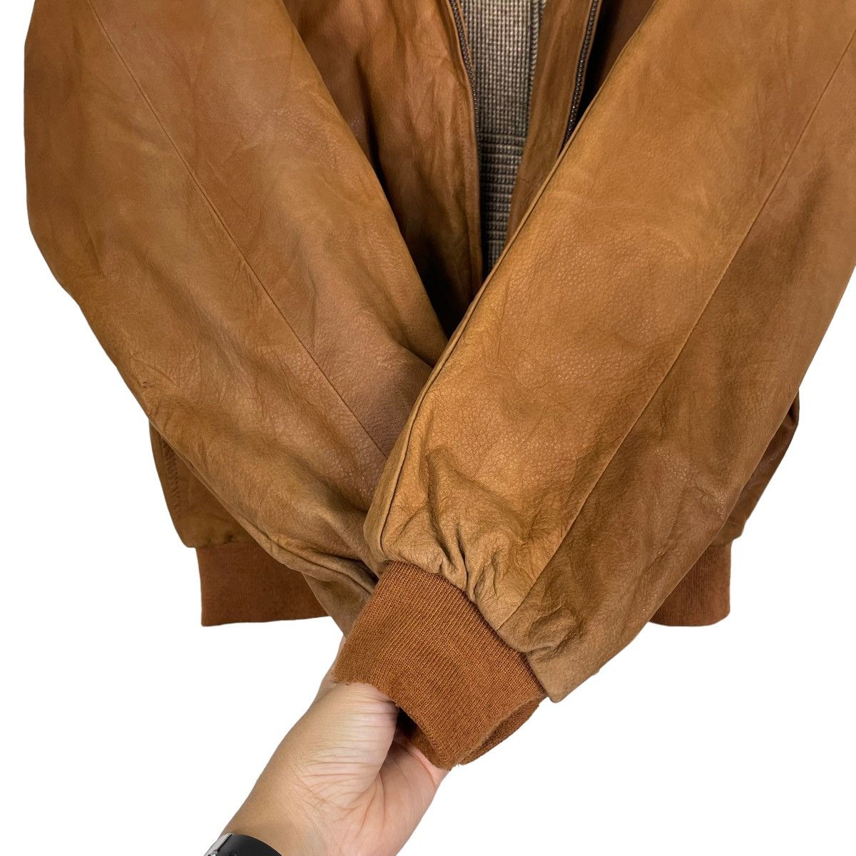Golden Bear × Taylor Stitch × Vintage 💥90s GOLDEN BEAR LEATHER BOMBER JACKET Size US S / EU 44-46 / 1 - 10 Thumbnail