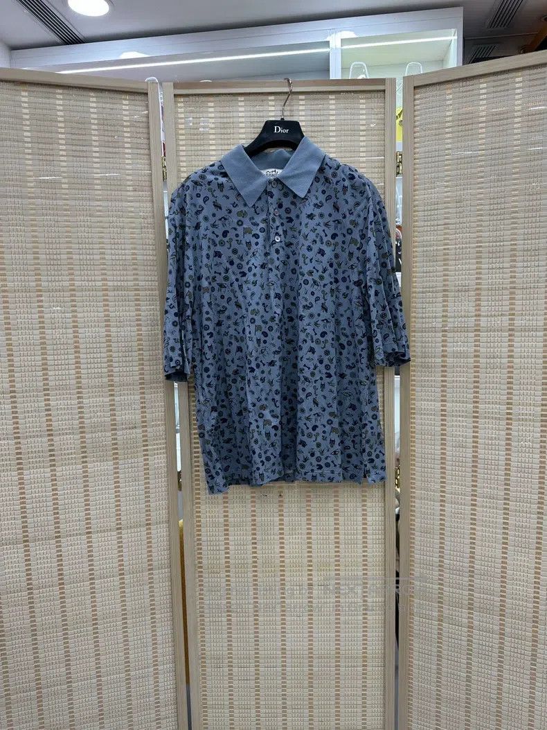 Hermes Hermes Loose fit men's short-sleeved polo shirt Size US L / EU 52-54 / 3 - 1 Thumbnail