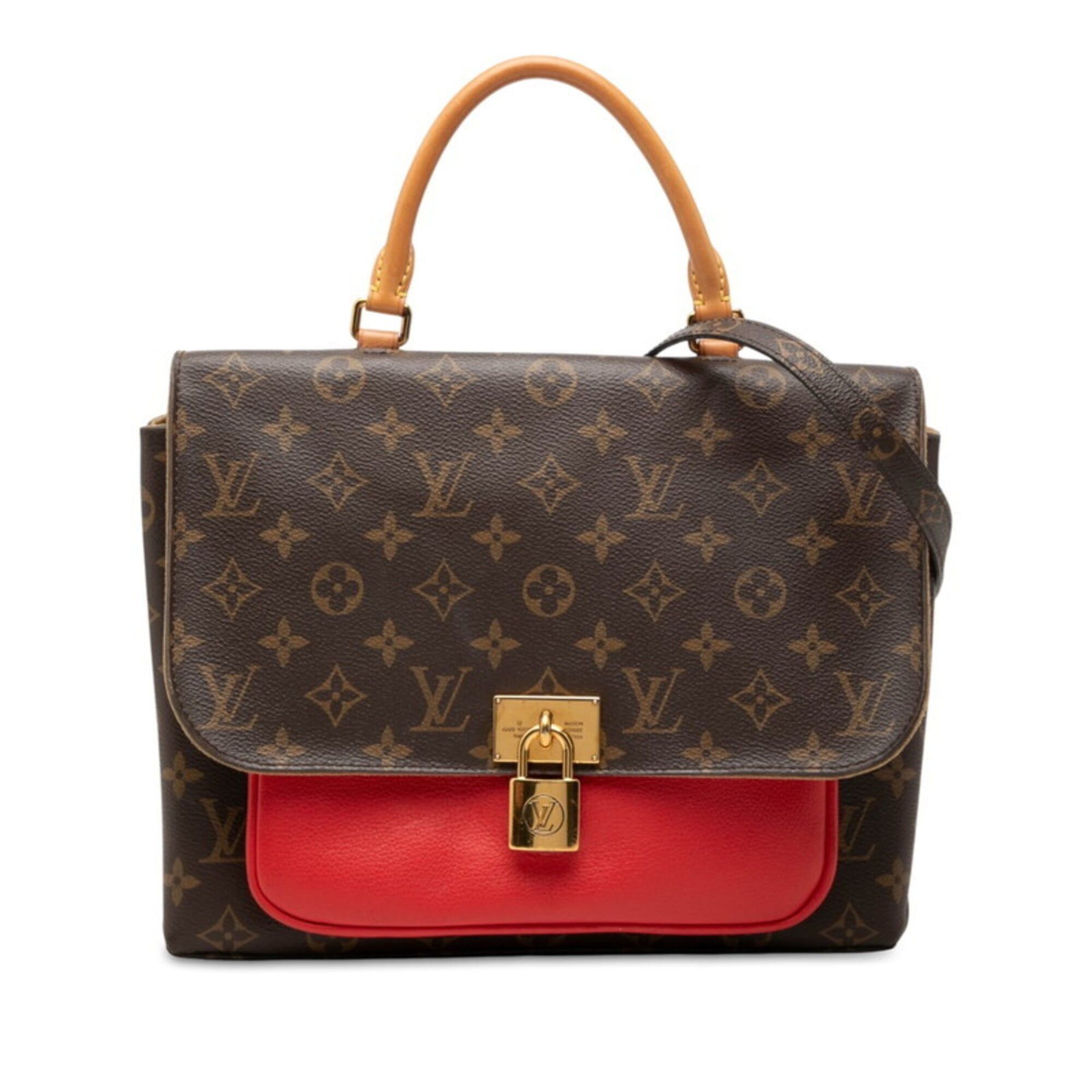 Louis Vuitton Louis Vuitton Monogram Marignan Handbag Shoulder Bag 2WAY M44286 Brown Coquelicot Leather Women's LOUIS VUITTON Size ONE SIZE - 1 Thumbnail