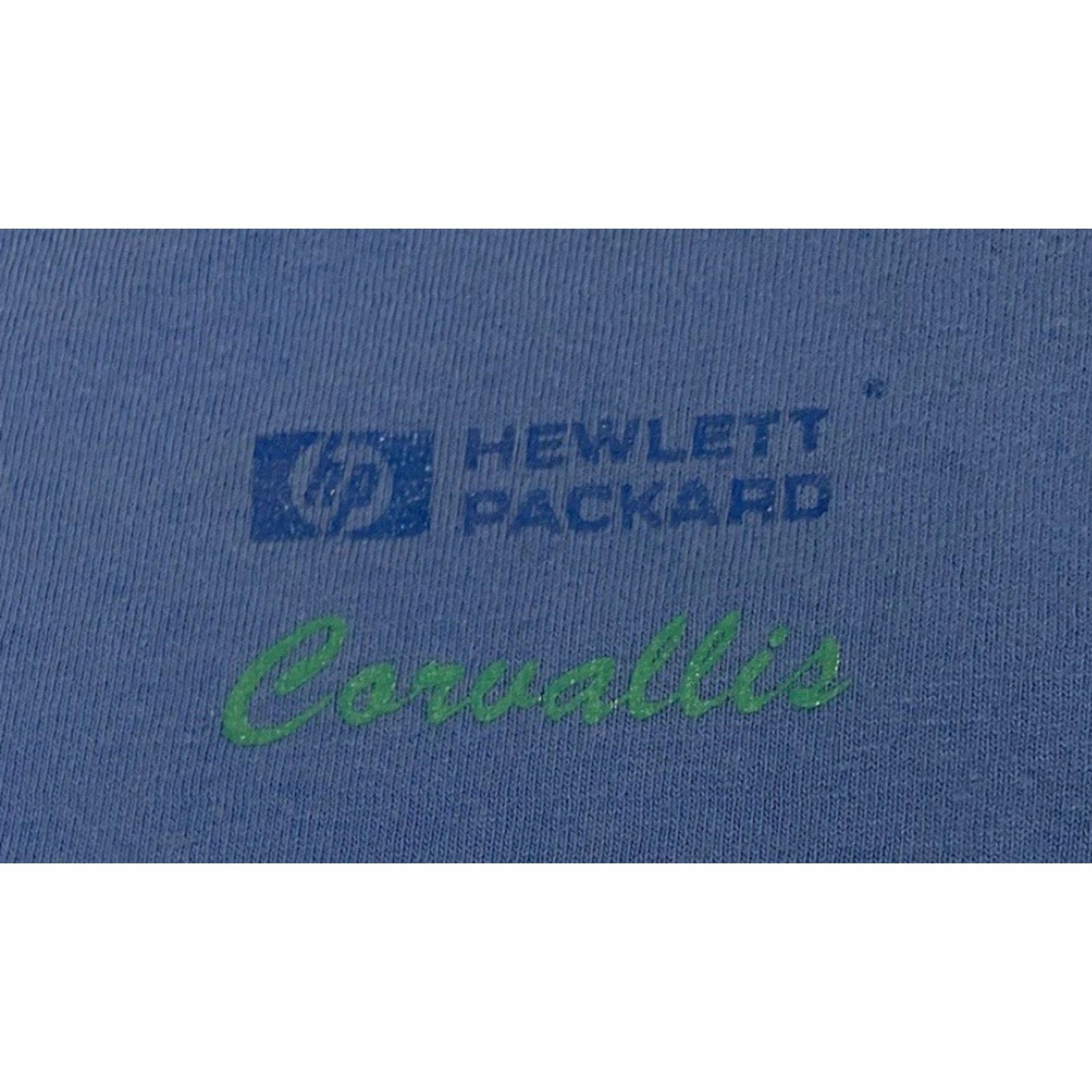 Apple VINTAGE HP Corvallis 90s Shirt XL Blue Cotton Single Stitch Mens T-Shirt Size US XL / EU 56 / 4 - 2 Thumbnail