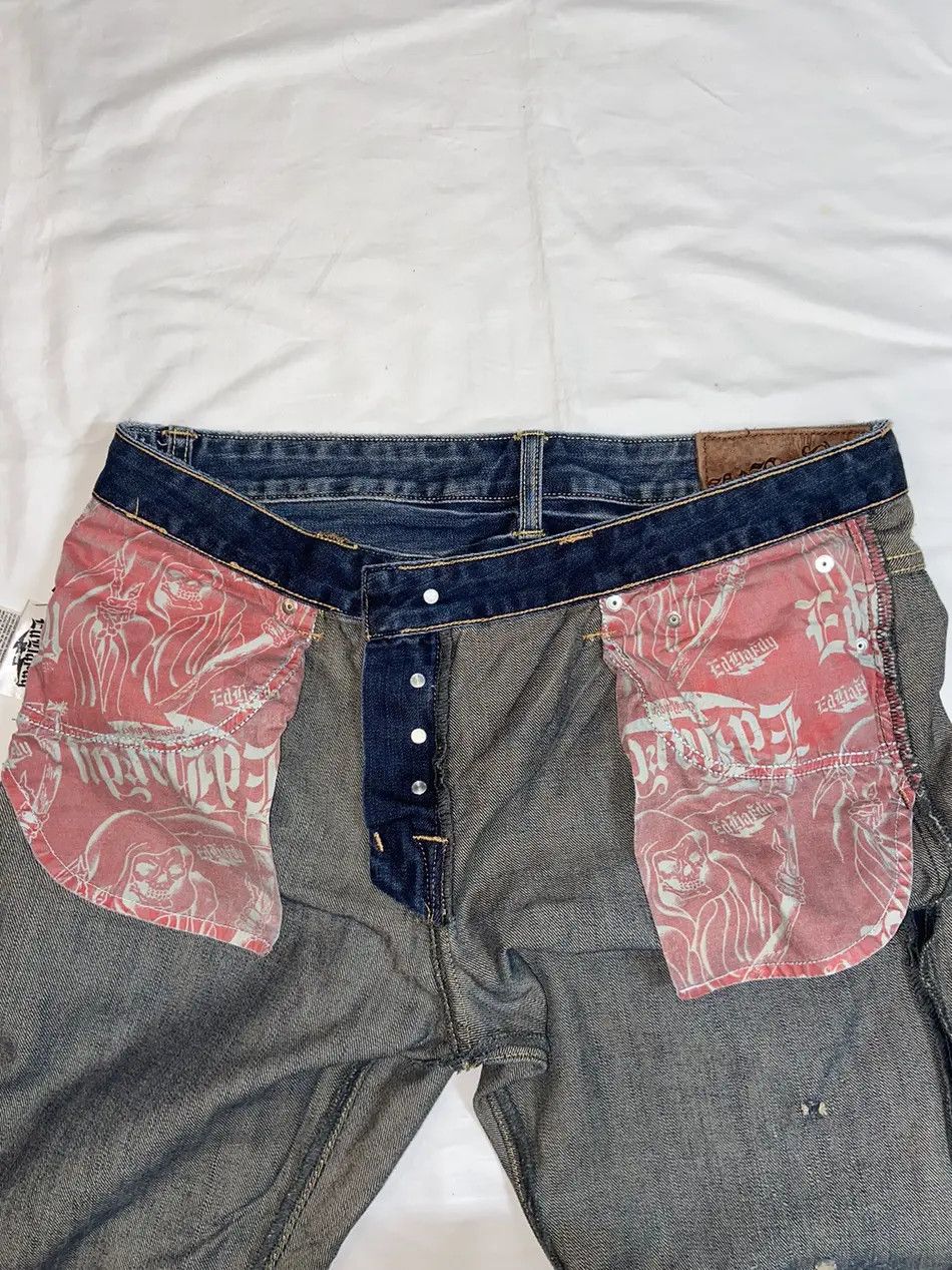 Ed Hardy VINTAGE ED HARDY Y2K RAP JEANS AFFLICTION DENIM PANTS JAPAN Size US 34 / EU 50 - 20 Thumbnail