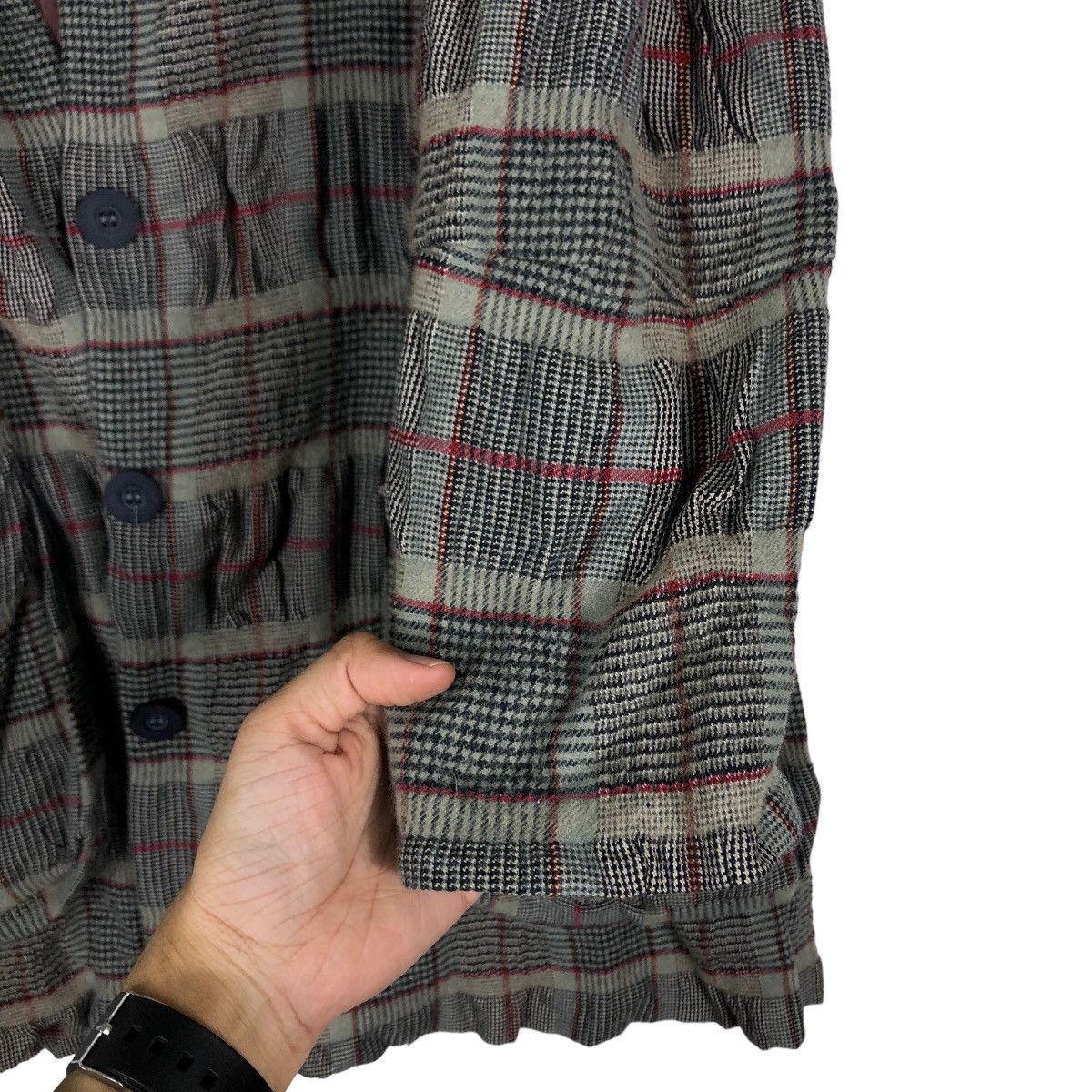 Vintage 🔥Vintage Lilith Plaid Wool Blend Chore Jacket Issey Miyake Size US M / EU 48-50 / 2 - 15 Thumbnail