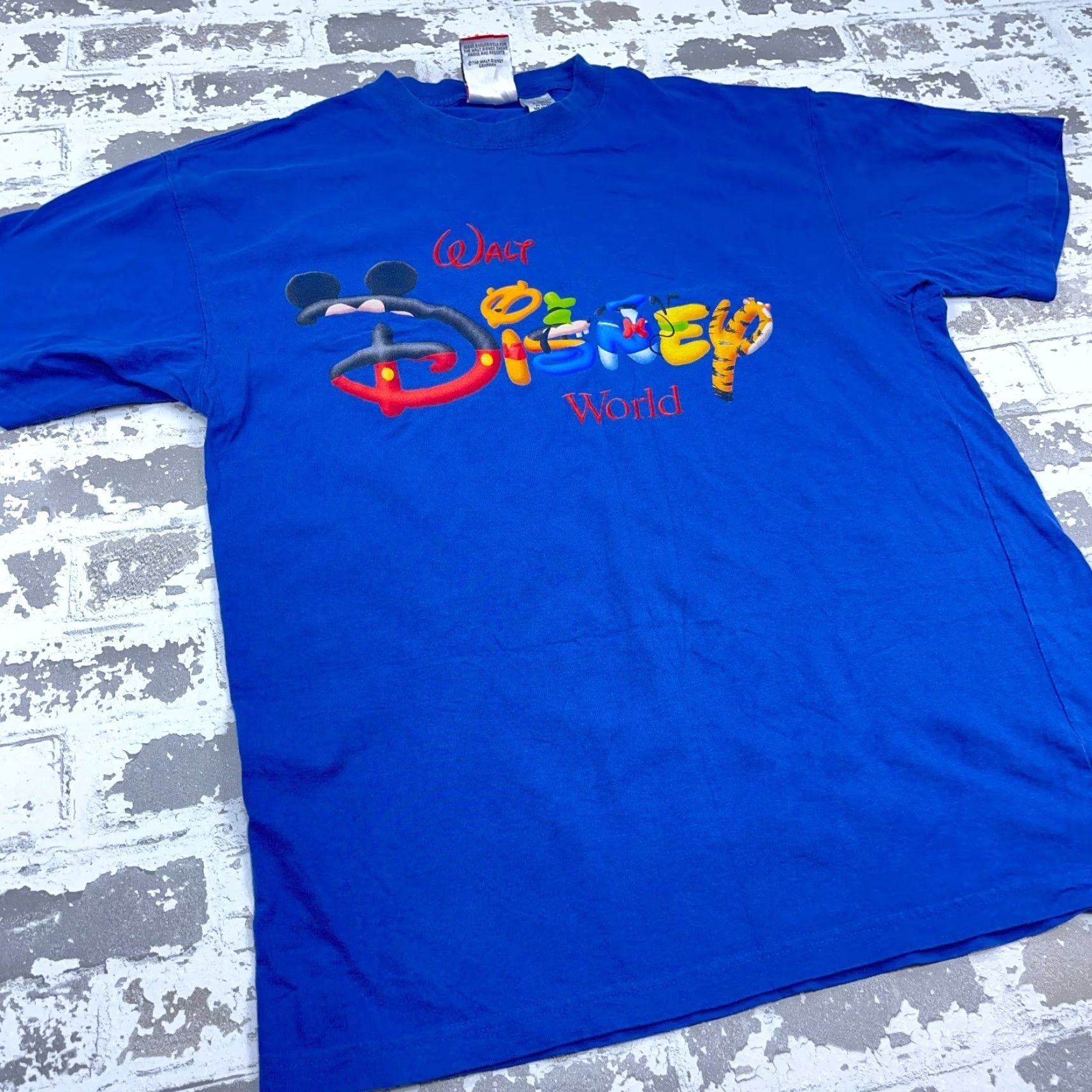 Disney VINTAGE Disney Shirt Men L Blue Mickey Mouse Walt World Spell Out 90s Y2 Tee Graphic Print Logo Costume? Size US L / EU 52-54 / 3 - 3 Thumbnail