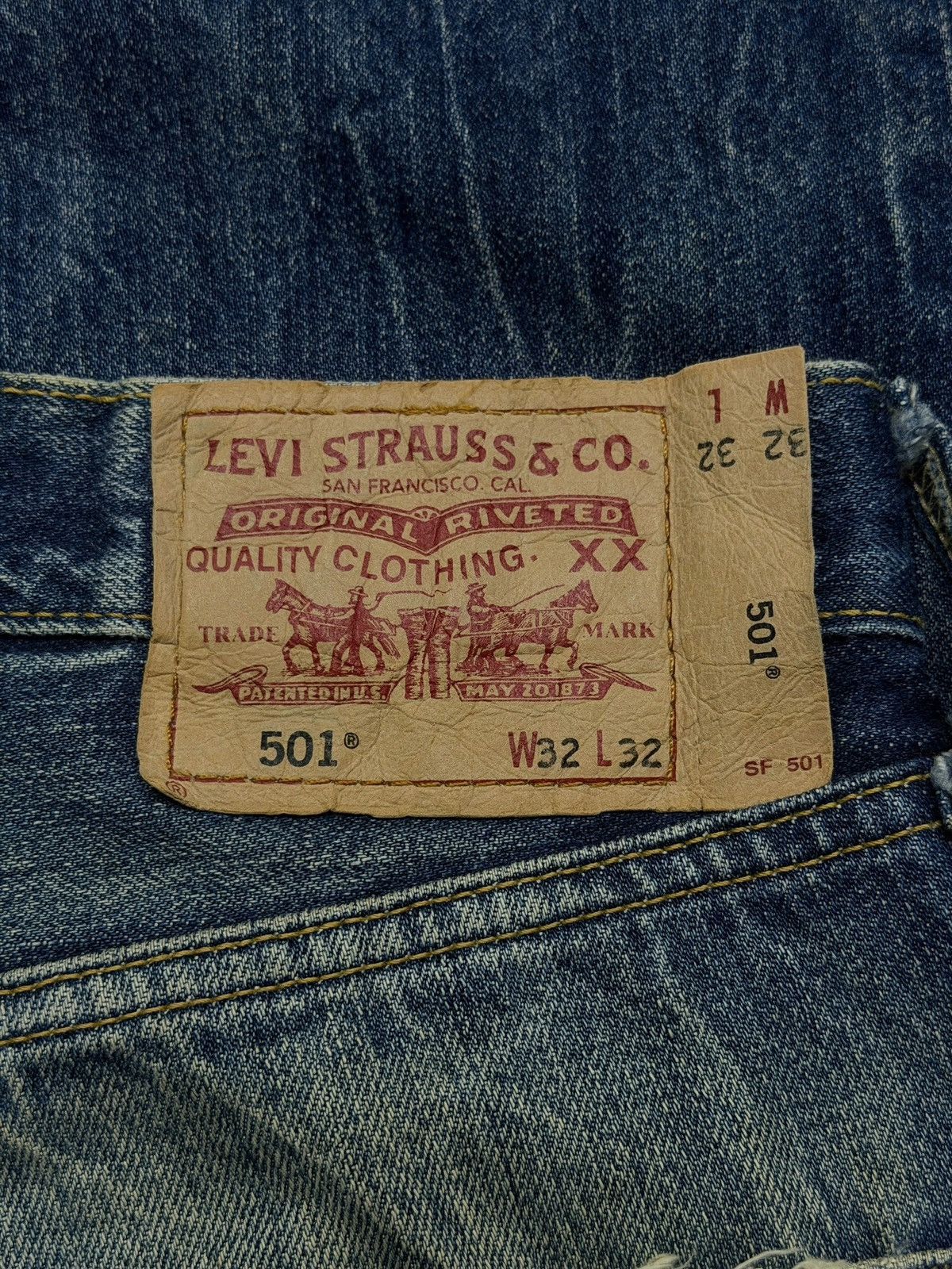 Levi's Vintage 00s Levi’s 501 Japan Exclusive Vintage Faded Denim Size US 32 / EU 48 - 14 Thumbnail