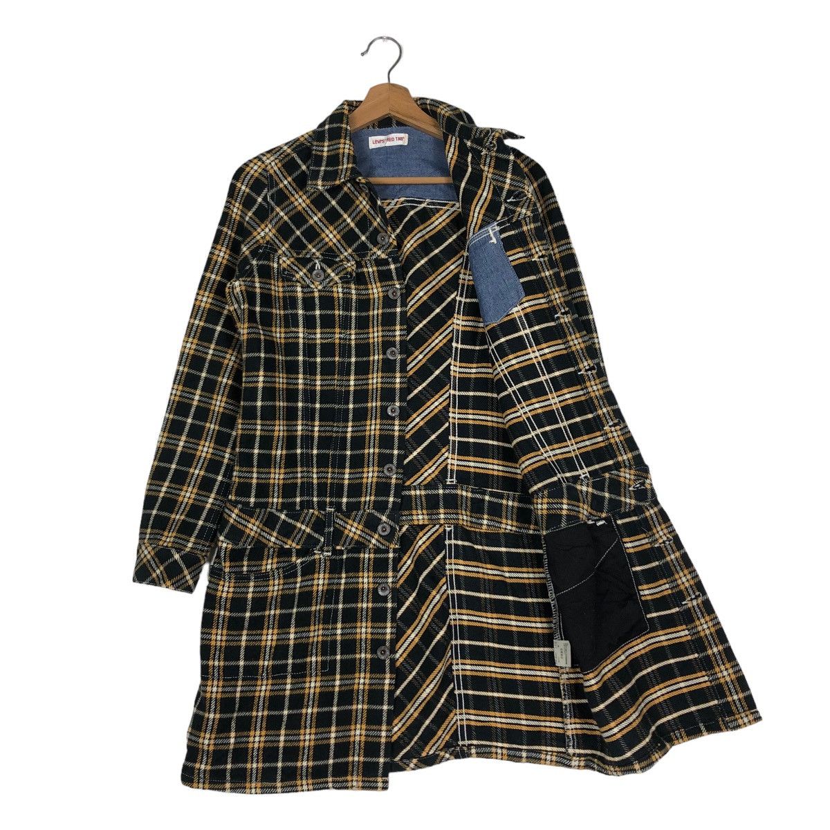 Japanese Brand 🔥Vintage Levi’s Red Tab Long Jacket Tartan Design Check Size US M / EU 48-50 / 2 - 11 Thumbnail