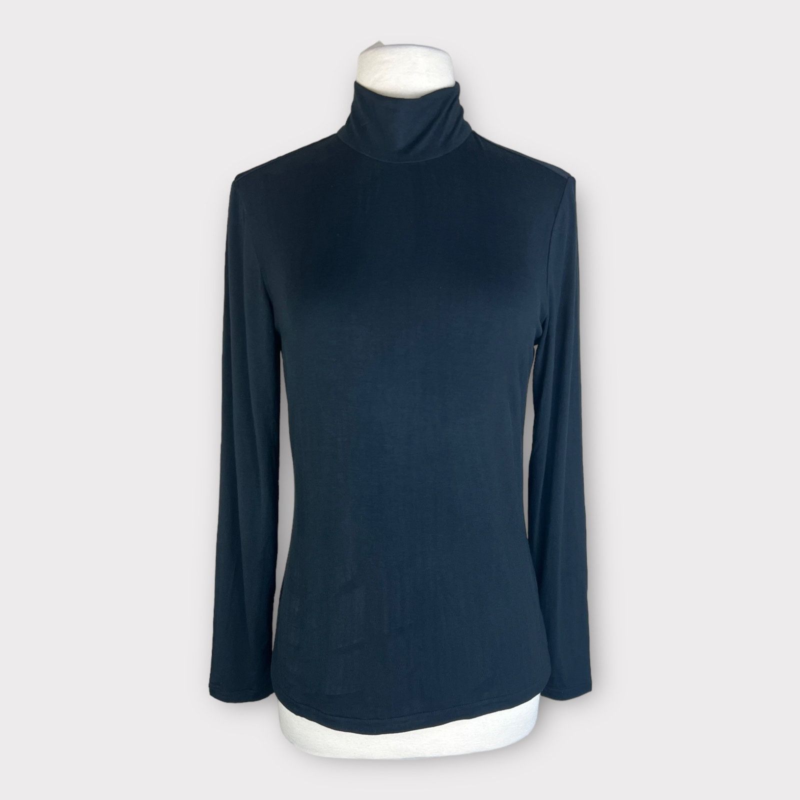 Nordstrom Premise Studio | NWT Mock Turtleneck Black Long Sleeve Top Size S / US 4 / IT 40 - 9 Thumbnail