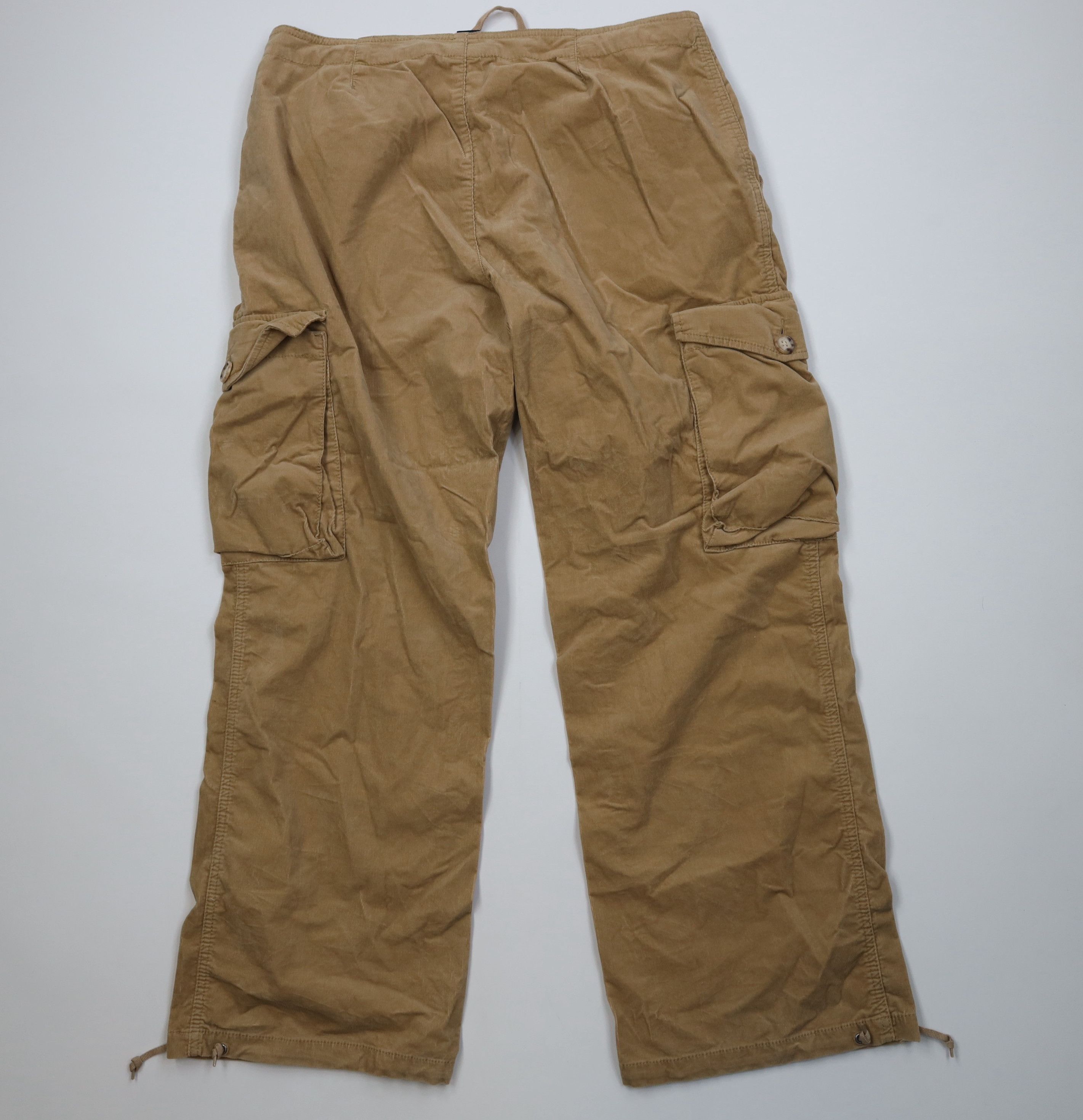 Gap Vintage Y2K Gap Babydoll Corduroy Wide Leg Cargo Pants Brown Size 38" / US 16 / IT 52 - 9 Thumbnail