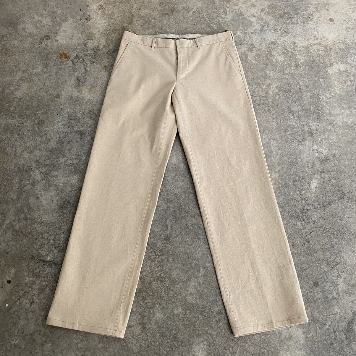 Helmut Lang Fall 2000’s Archive Helmut Lang Beige Tux Trouser Pants RTW Size US 34 / EU 50 - 3 Thumbnail