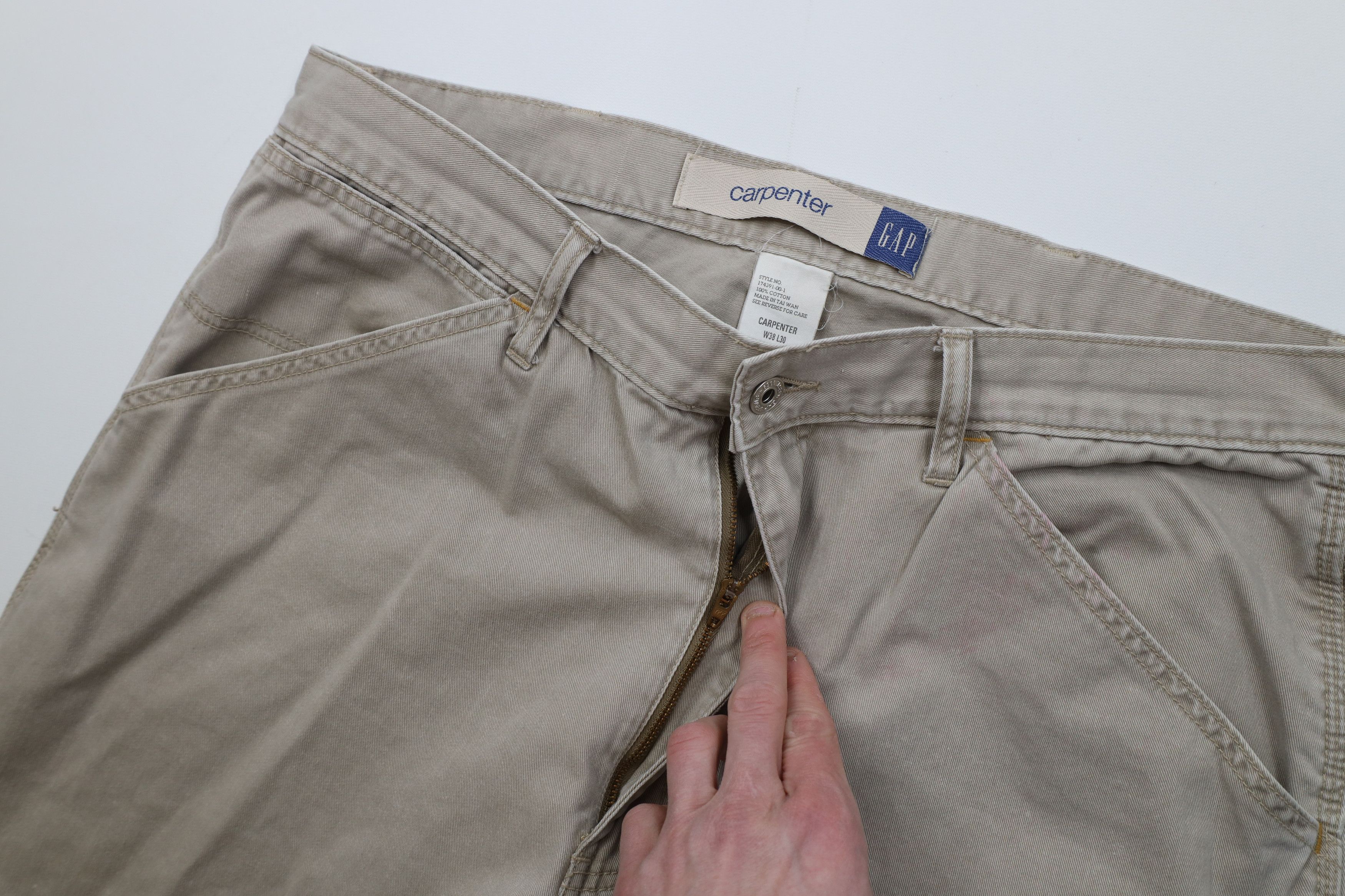 Gap Vintage Y2K Gap Carpenter Wide Leg Pants Cotton Workwear Size US 38 / EU 54 - 8 Thumbnail