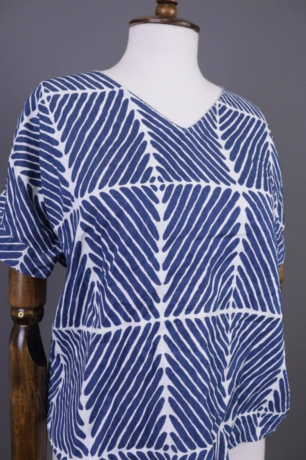 Marimekko Marimekko Blue Striped Lagnelook Summer Blouse Shirt Size XS Size XS / US 0-2 / IT 36-38 - 3 Thumbnail