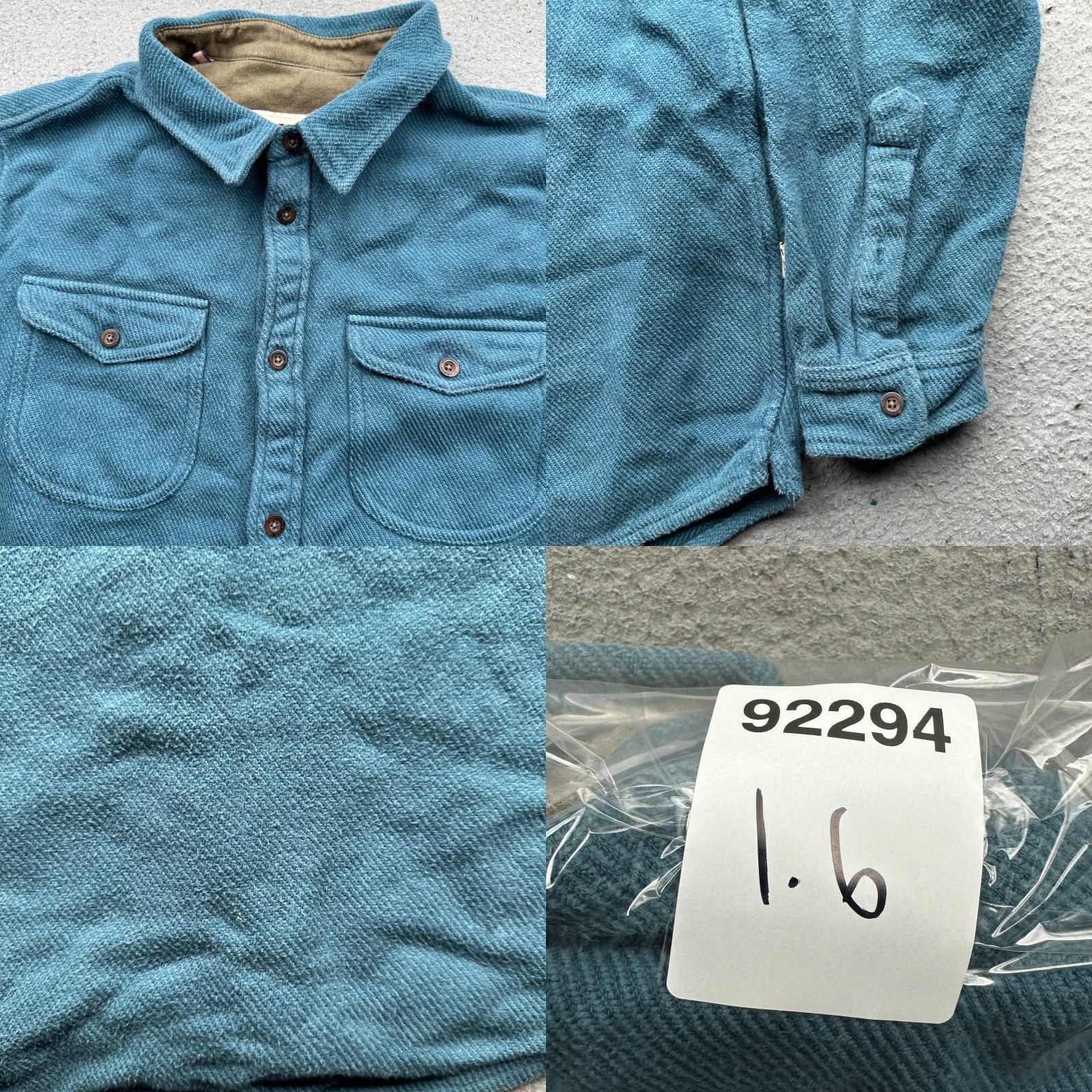 Vintage VINTAGE Fayettechill Local Dave Shacket Powdered Steel Mens Large Flannel Pockets Blue Shirt Size US L / EU 52-54 / 3 - 8 Thumbnail