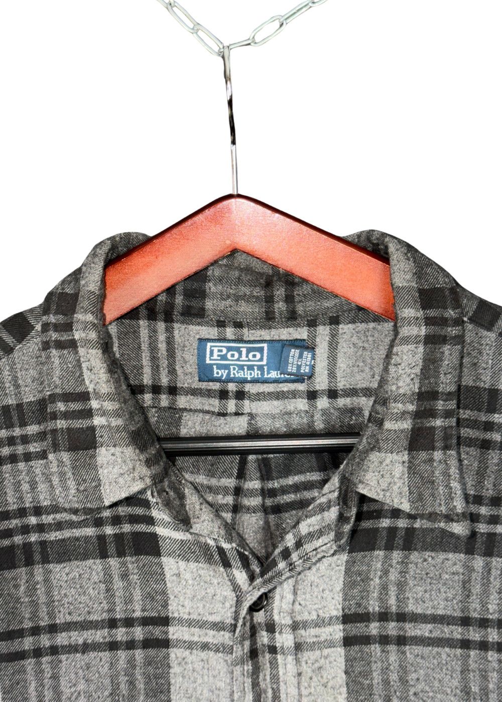 VTG PRL Plaid Flannel Work Shirt Heritage Americana image 5