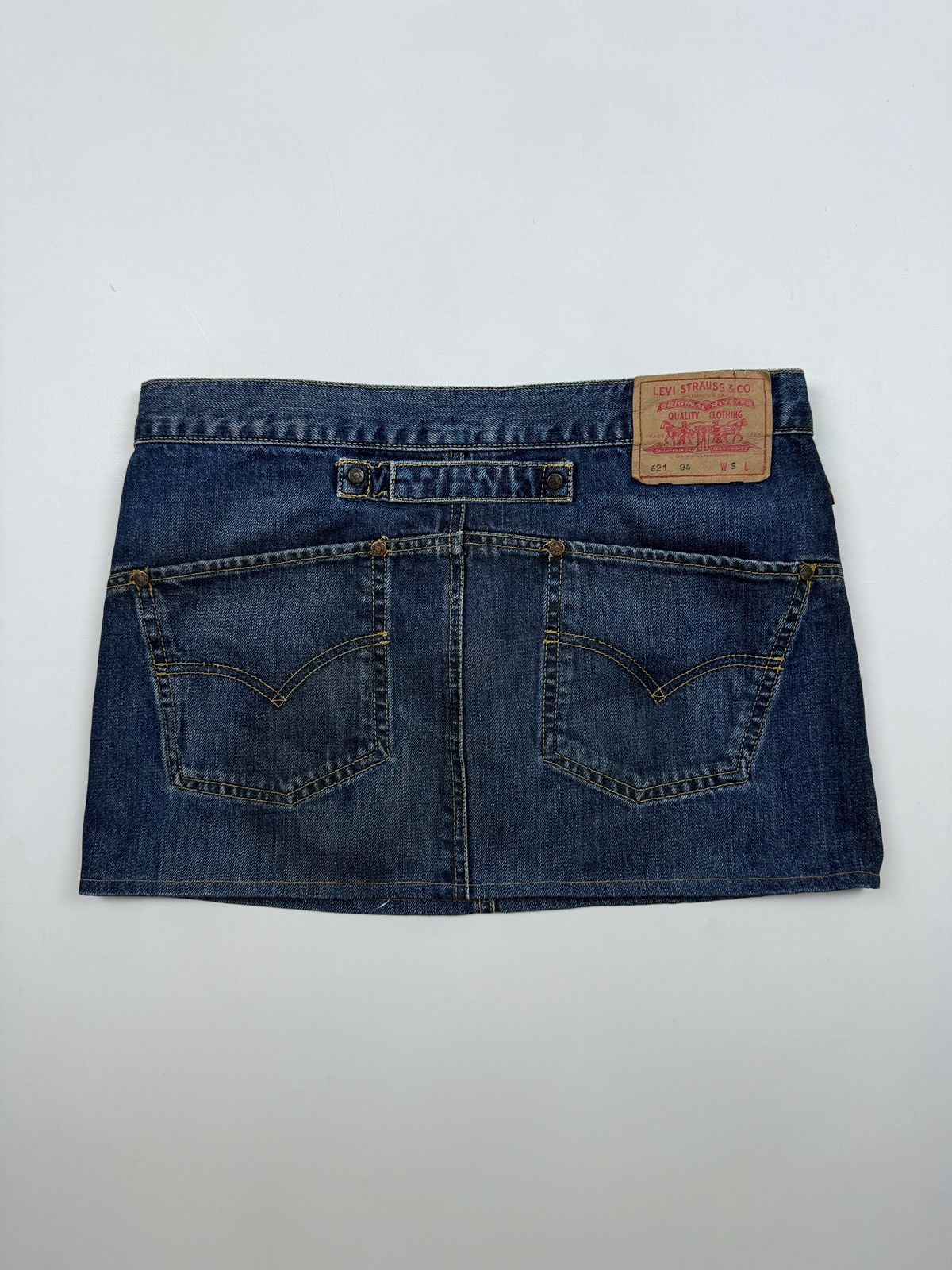 Levi's Y2K Vintage Levi’s 621 Mini Jeans Skirt Size 30" / US 8 / IT 44 - 7 Thumbnail