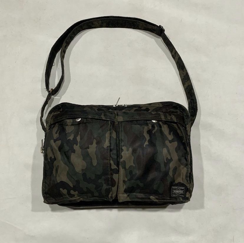image of Porter Tanker Rugged Army Sling Bag Medium in Black, Men's