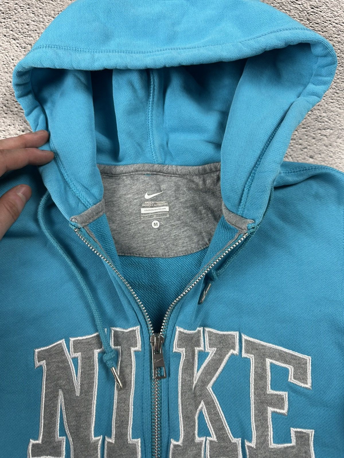 Nike Vintage Nike Full Zip Hoodie Big Logo Y2K Sportwear Size M / US 6-8 / IT 42-44 - 12 Thumbnail