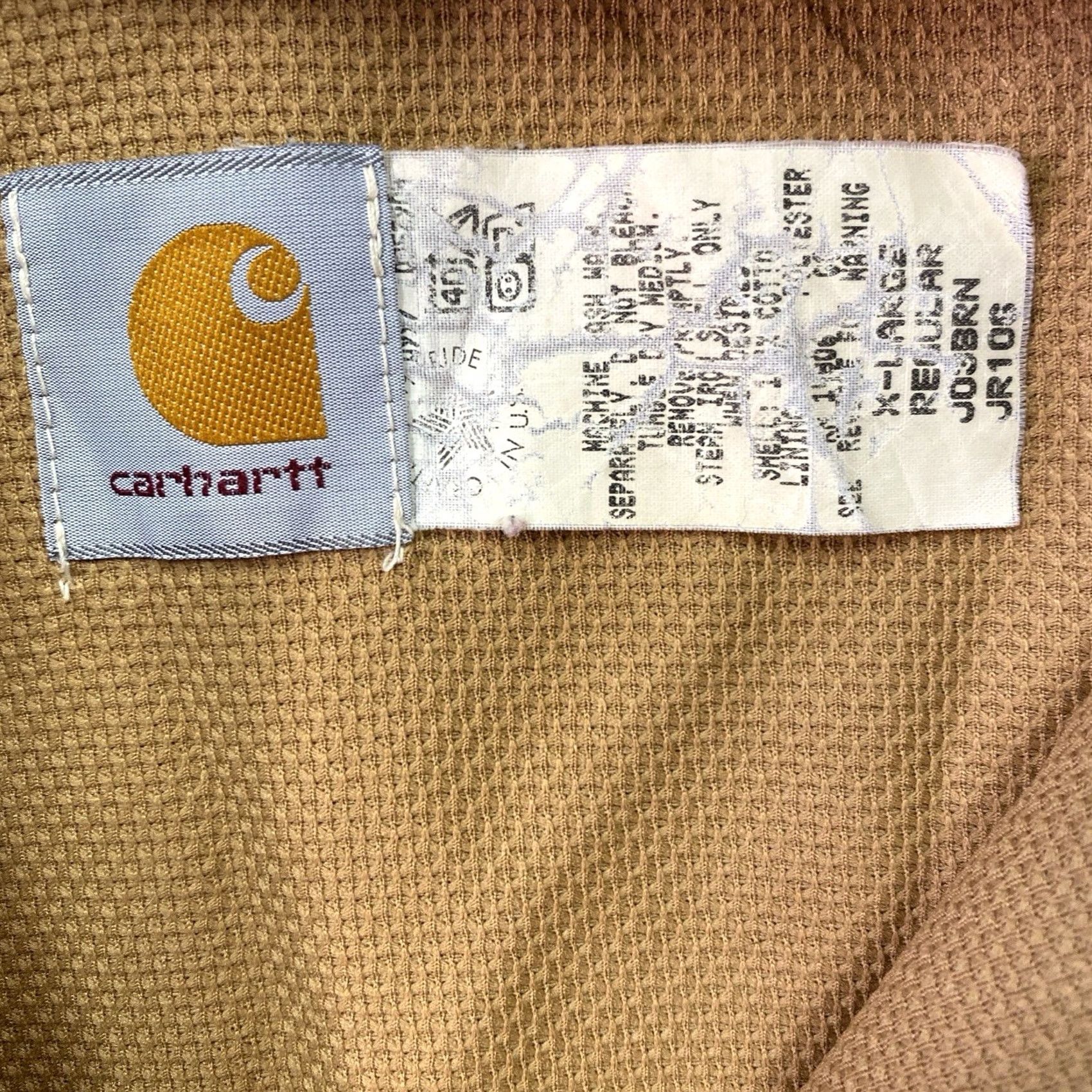 Carhartt VINTAGE Carhartt Brown Zip Up Jacket Hood Adult XL Made in USA Size US XL / EU 56 / 4 - 5 Thumbnail