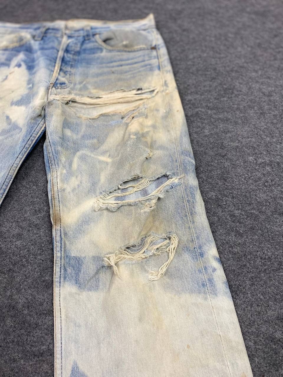 Levi's vintage levis 501 acid wash distressed denim nice design Size US 34 / EU 50 - 13 Thumbnail
