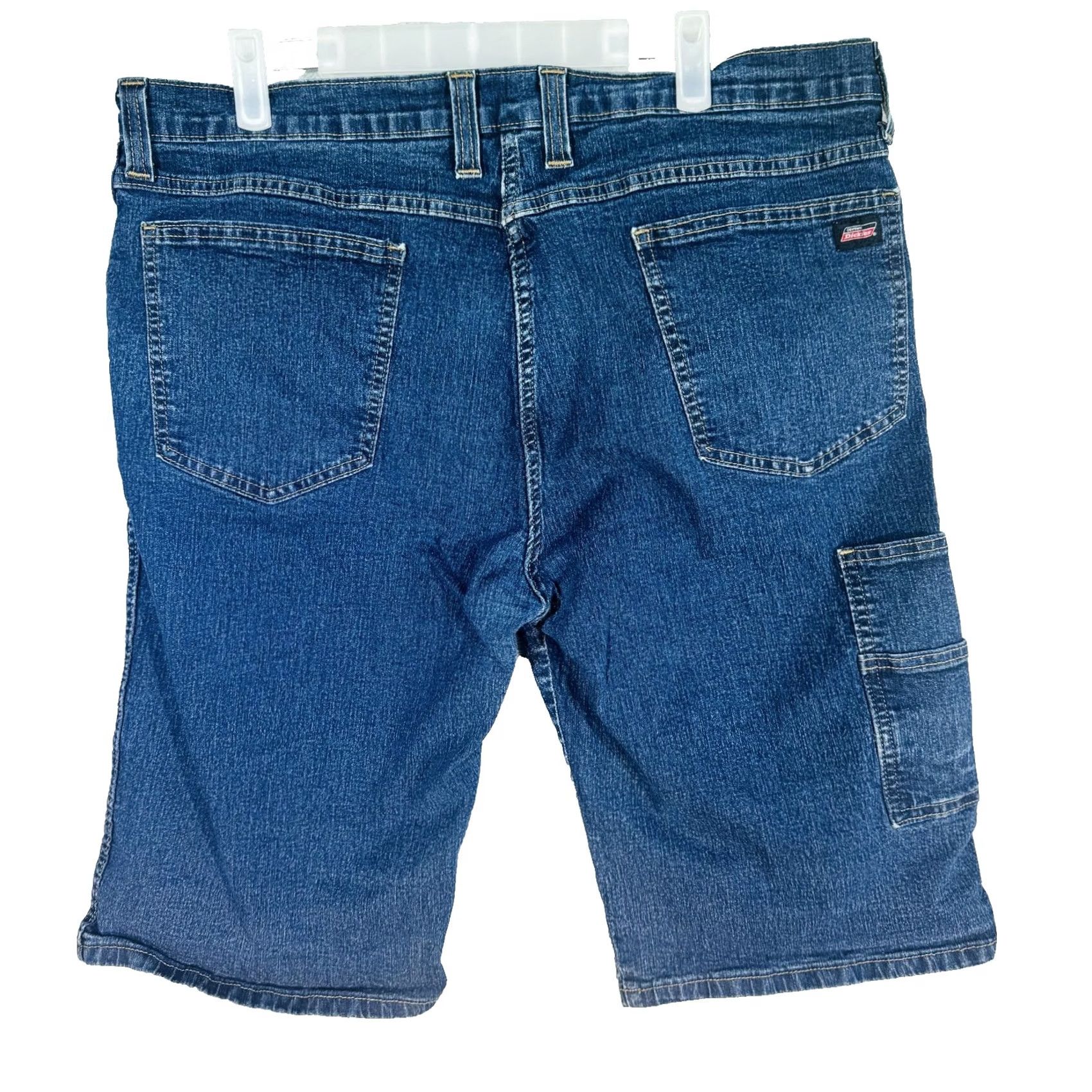 Dickies Dickies Shorts Mens 38 Blue Cargo Relaxed Fit Stretch Denim 11 Inseam Pockets Size US 38 / EU 54 - 6 Thumbnail