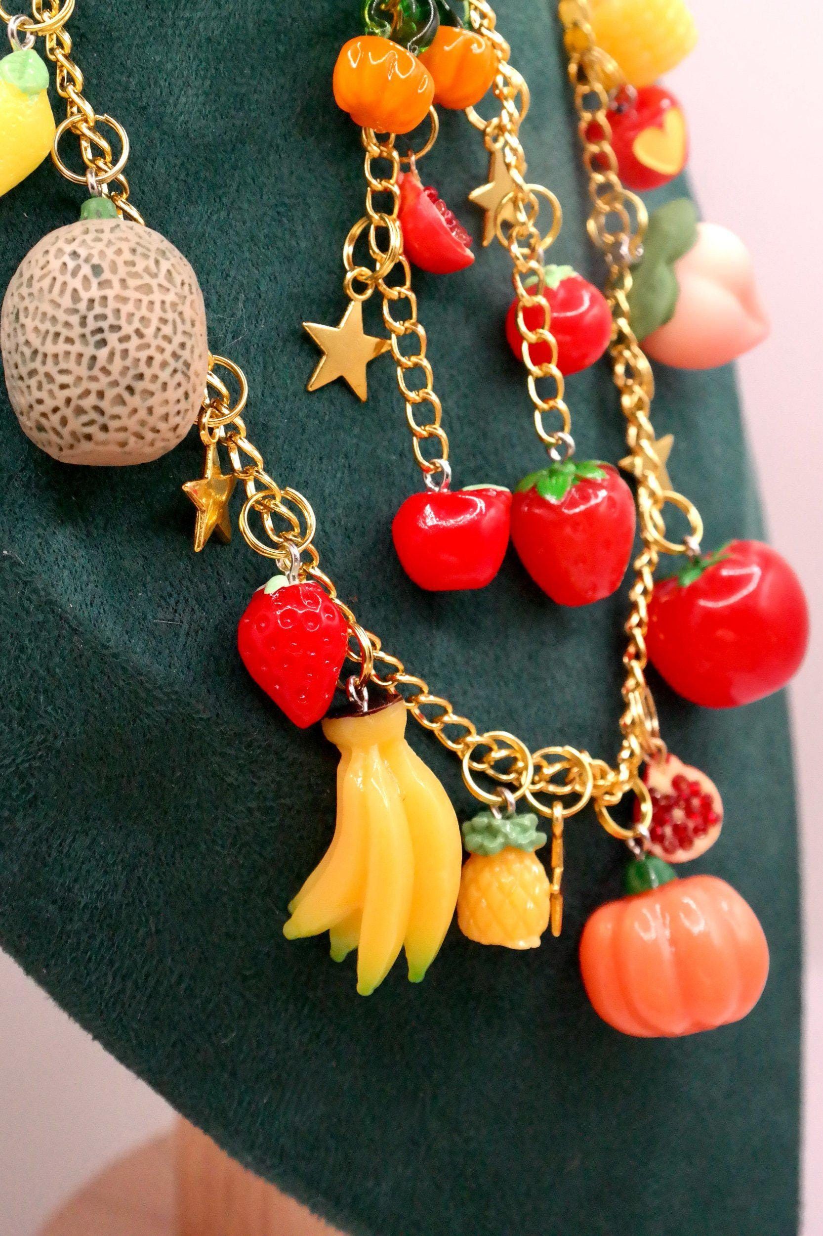 Handmade Fruity Gold Star Necklace & Earrings Set Size ONE SIZE - 5 Thumbnail