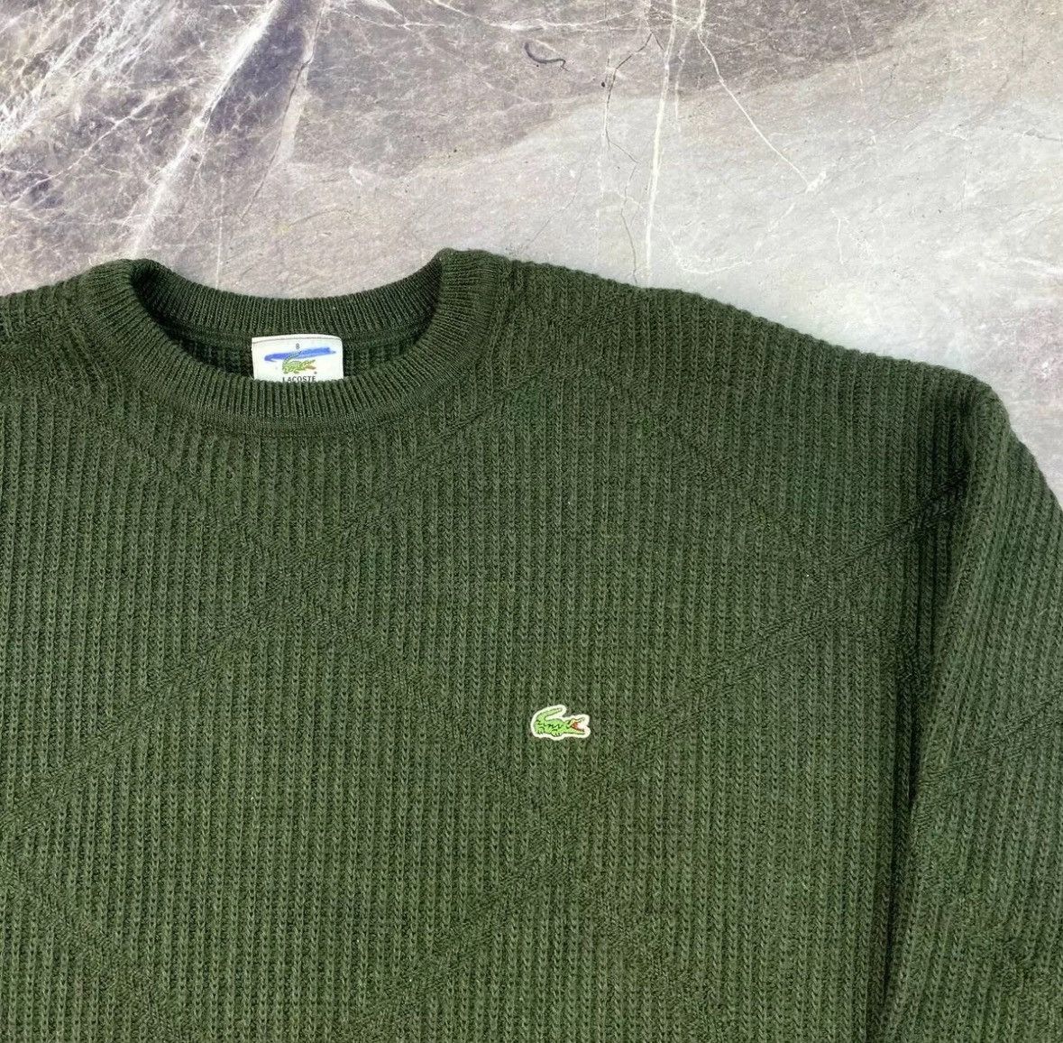 Lacoste × Vintage Vintage Lacoste Sweater Knit Green Wool Size XL Y2K Size US XL / EU 56 / 4 - 6 Thumbnail