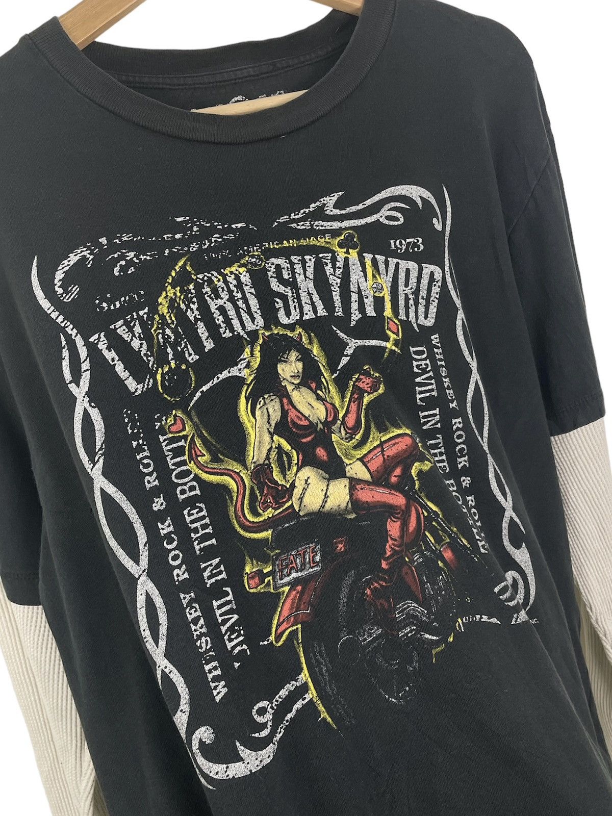 Band Tees × Vintage Liquid Blue Lynyrd Skynyrd Devil Layered Tee Size US L / EU 52-54 / 3 - 1 Thumbnail