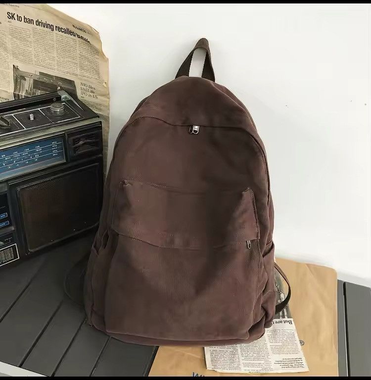 Vintage Aesthetic Canvas Backpack Size ONE SIZE - 3 Thumbnail