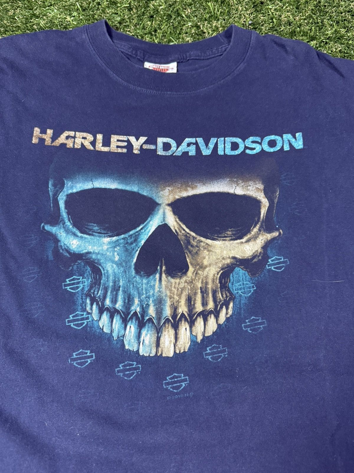 Harley Davidson Vintage Y2k Harley Davidson Skull Biker Texas Graphic Tee Size US XXL / EU 58 / 5 - 3 Thumbnail