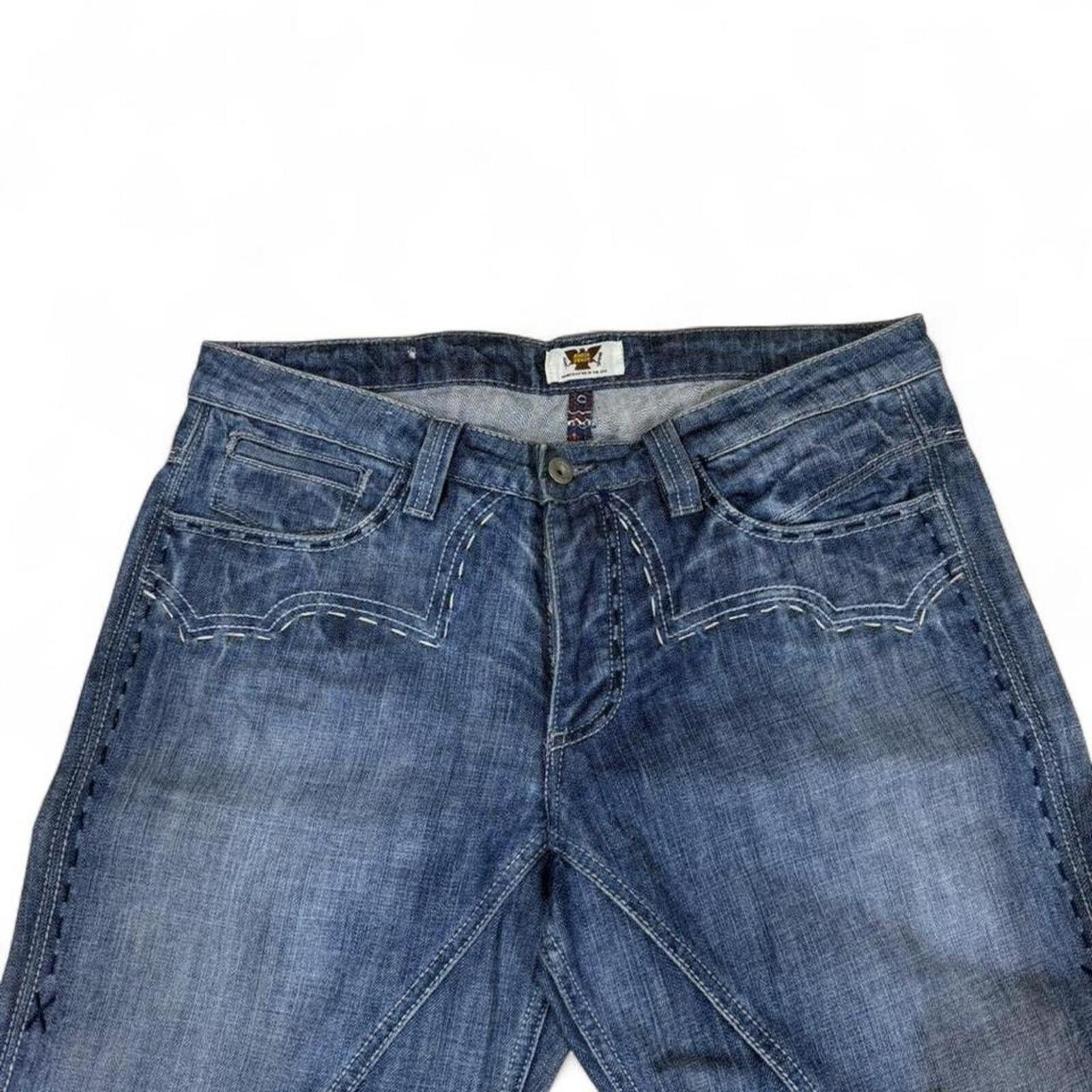 True Religion Antik Denim blue jeans with embroidered details Size US 34 / EU 50 - 6 Thumbnail