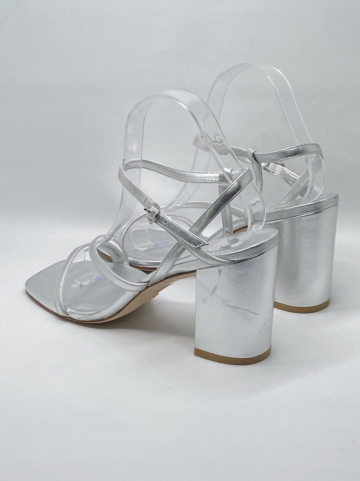 Stuart Weitzman Stuart Weitzman Metallic Leather Block-Heel Sandals size 9 Size US 9 / IT 39 - 7 Thumbnail