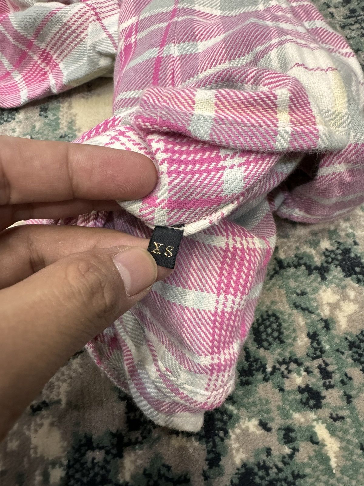 Kapital KAPITAL FLANNEL PINK COLOR MULTIBUTTONS BUTTON UP SHIRT Size XS / US 0-2 / IT 36-38 - 7 Thumbnail