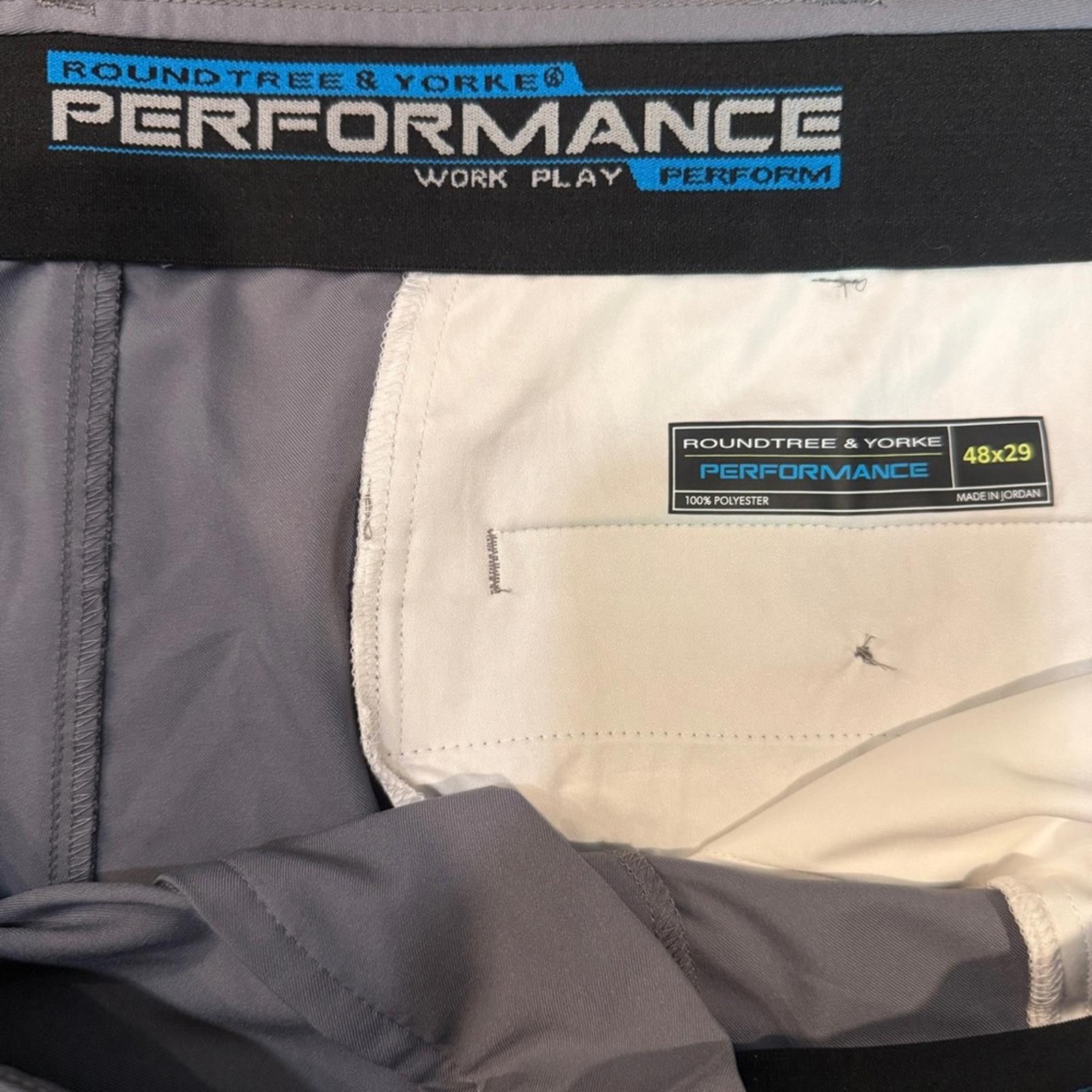 Roundtree & Yorke Roundtree & Yorke Performance Men's Pants Gray – size 48x29 Size US 44 / EU 60 - 5 Thumbnail