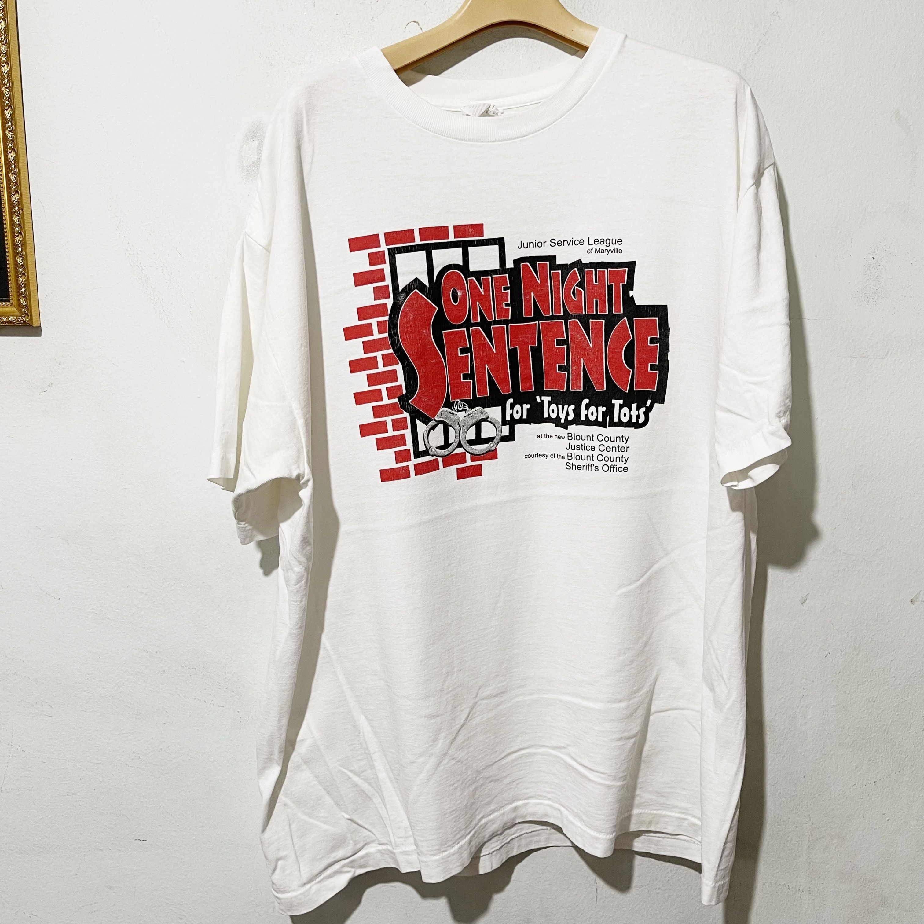Vintage Vintage 90s One Night Sentence T-Shirt Size US XL / EU 56 / 4 - 1 Thumbnail