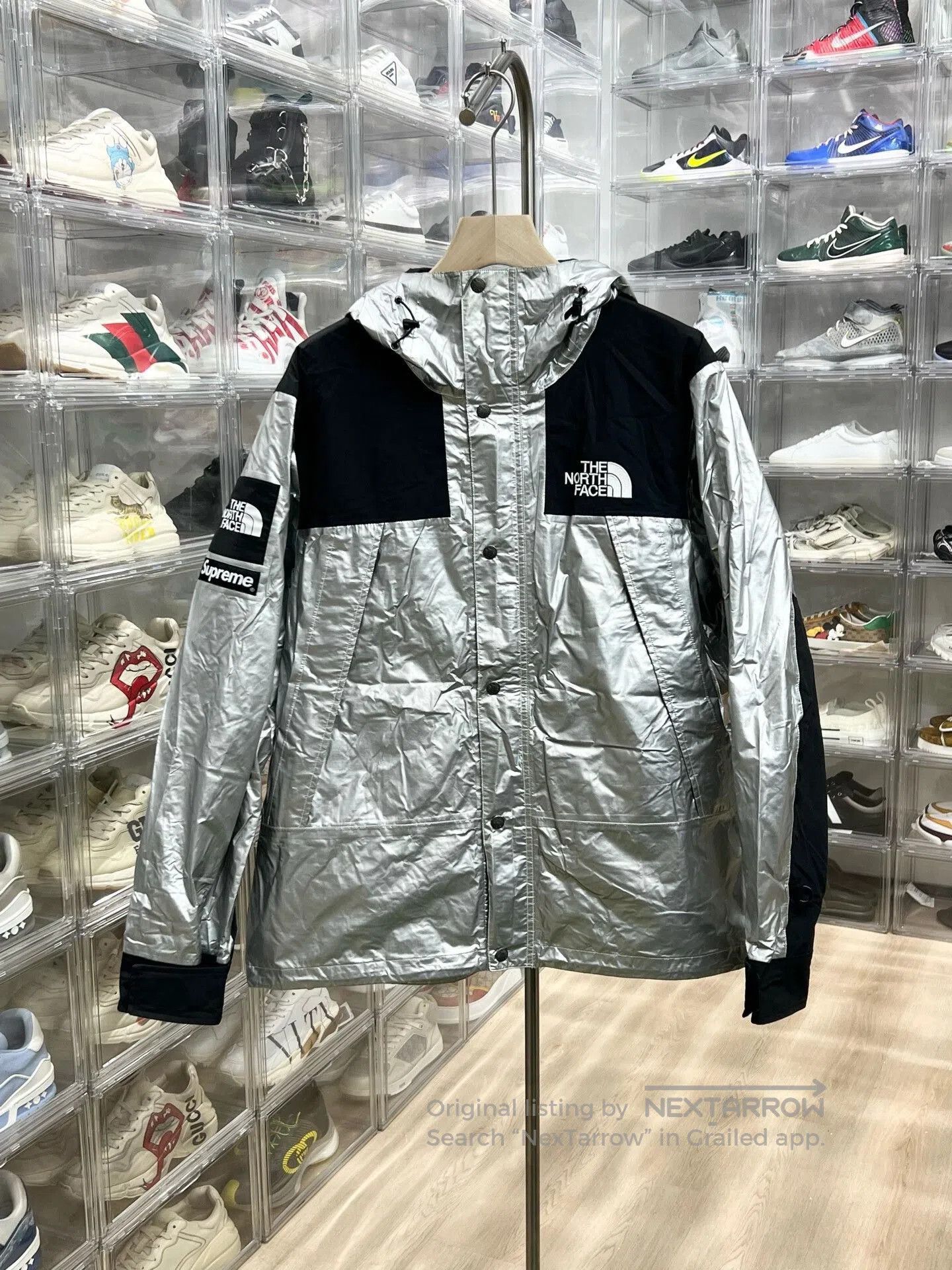 Supreme TNF Silver Jacket Size L.