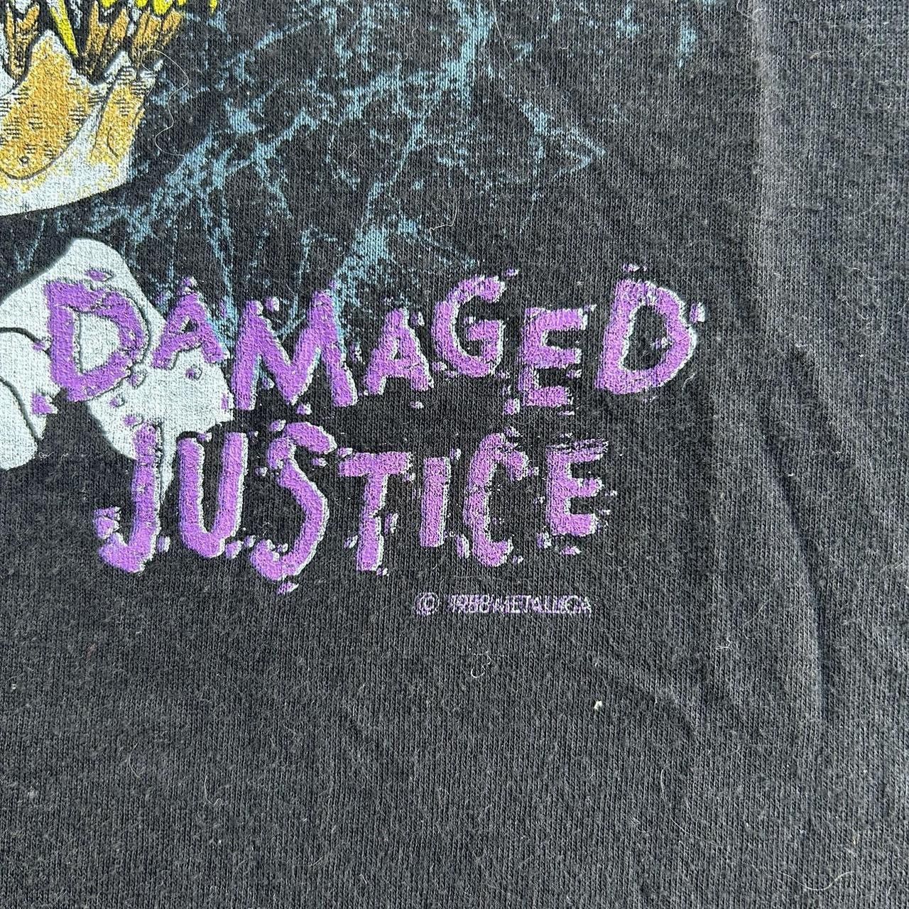 Band Tees Vintage 1988 Metallica Damaged Justice Band Tee T-Shirt Size US XL / EU 56 / 4 - 7 Thumbnail