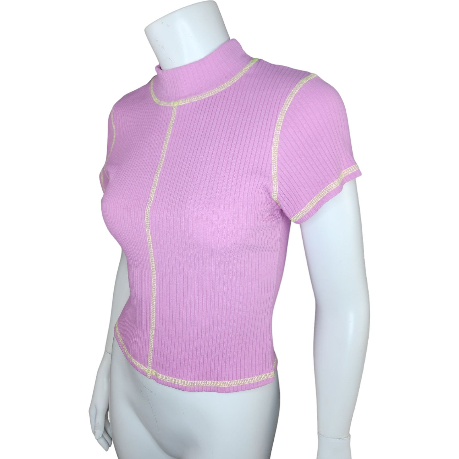 Daydreamer Daydreamer Short Sleeve Mockneck Baby Tee Lilac Bloom Med Size M / US 6-8 / IT 42-44 - 3 Thumbnail