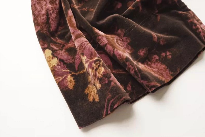 Kenzo KENZO Gilded velvet botanical guide skirt Size 26" / US 2 / IT 38 - 2 Thumbnail