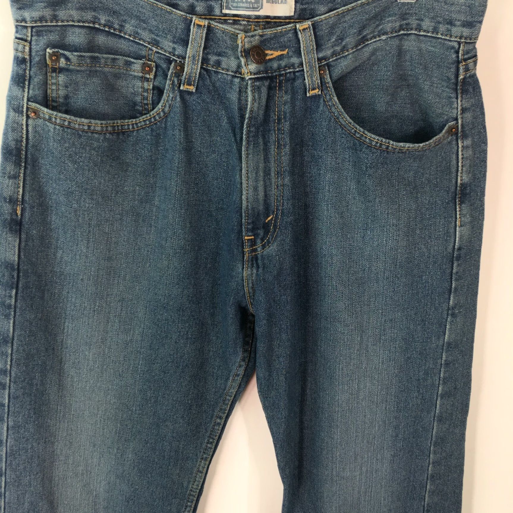CO Signature By Levi Strauss & Co Mens Jeans Straight Blue 34X34 5-Pocket Denim 100% Cotton Mens Size US 34 / EU 50 - 2 Thumbnail