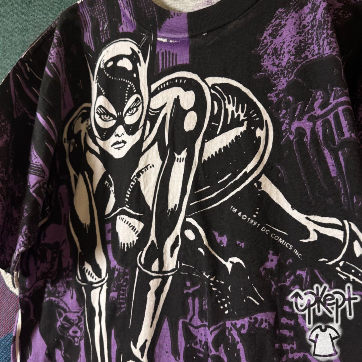 Vintage Vintage DC Comics Catwoman AOP 1991 Size US L / EU 52-54 / 3 - 3 Thumbnail