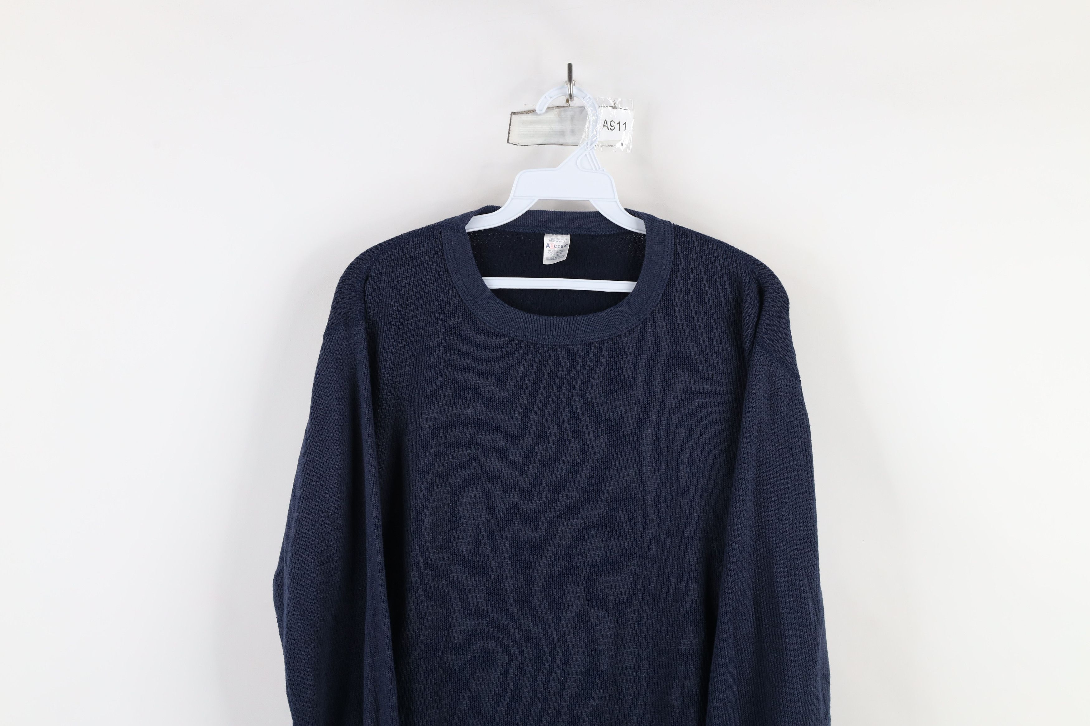Vintage Vintage 90s Streetwear Waffle Knit Long Sleeve T-Shirt Size US XXL / EU 58 / 5 - 2 Thumbnail
