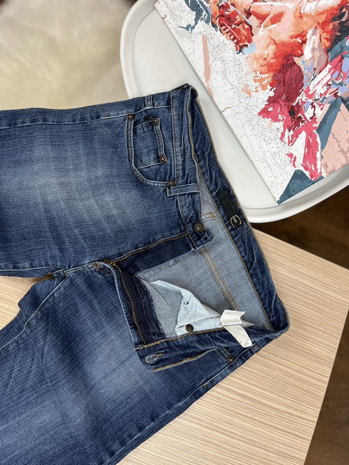 Just Cavalli × Roberto Cavalli Just Cavalli 2000’s Flared Faded Denim Jeans Size US 36 / EU 52 - 8 Thumbnail