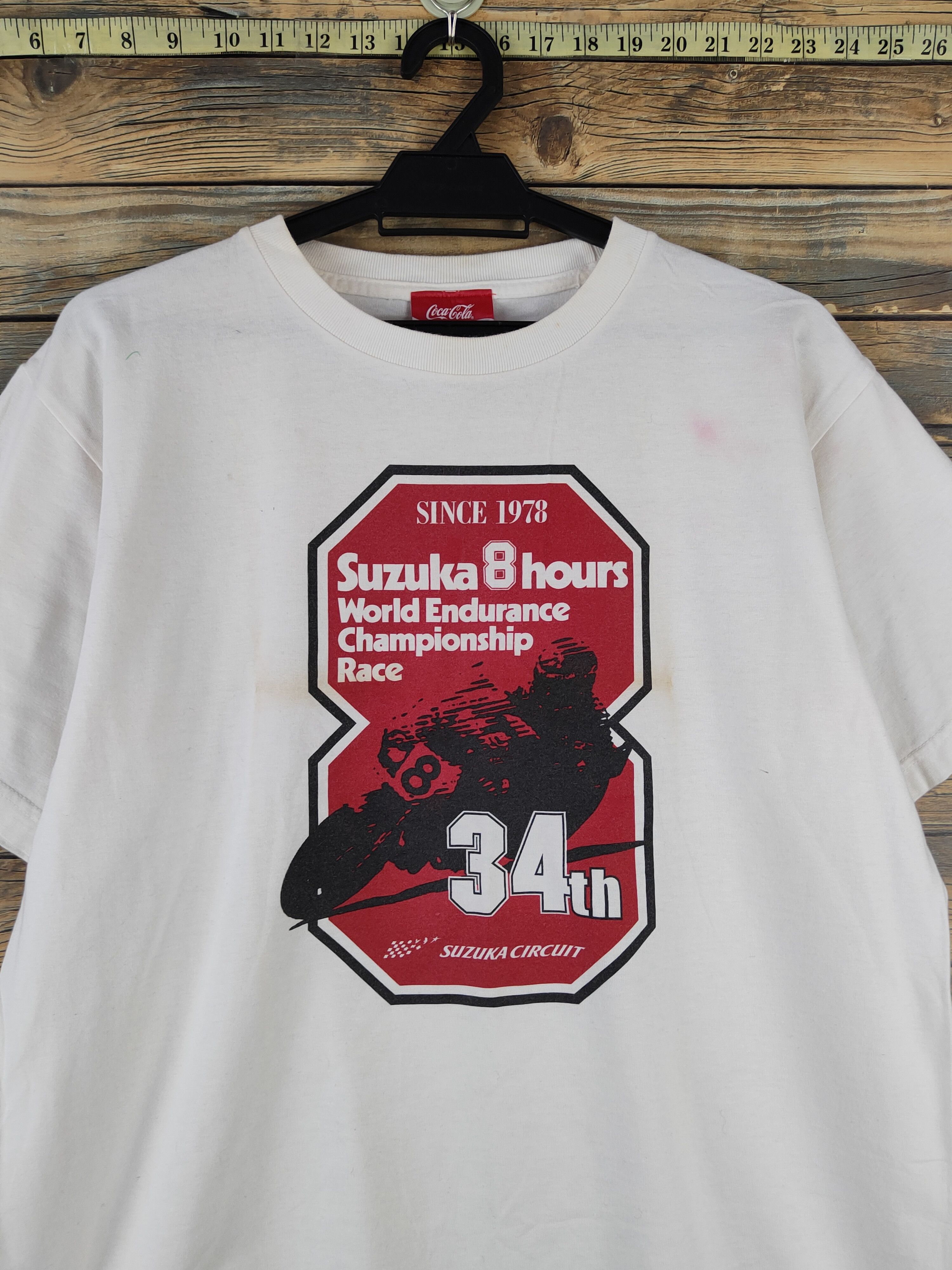 Coca Cola DLL Coca Cola X Moto suzuka 8 hour vintage White tee #020 Size US L / EU 52-54 / 3 - 2 Thumbnail