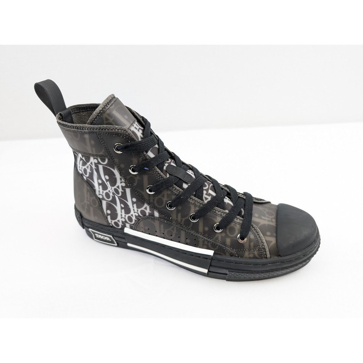 Dior o1rshd1 B23 Oblique High-Top Sneakers in Black / White Size US 12 / EU 45 - 6 Thumbnail