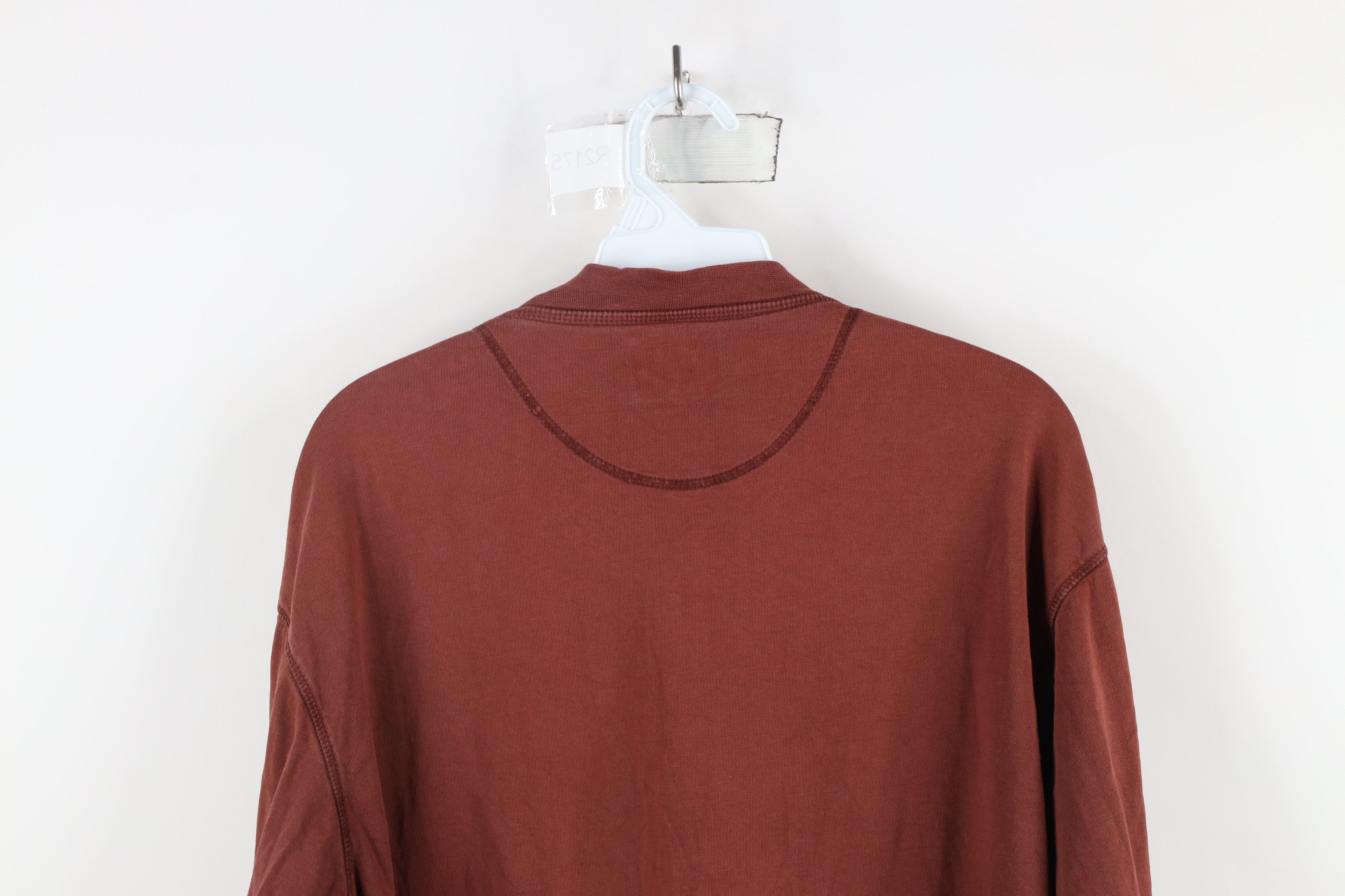 Cabelas × Vintage Vintage 90s Cabelas Long Sleeve Henley T-Shirt Cotton Brown Size US L / EU 52-54 / 3 - 11 Thumbnail