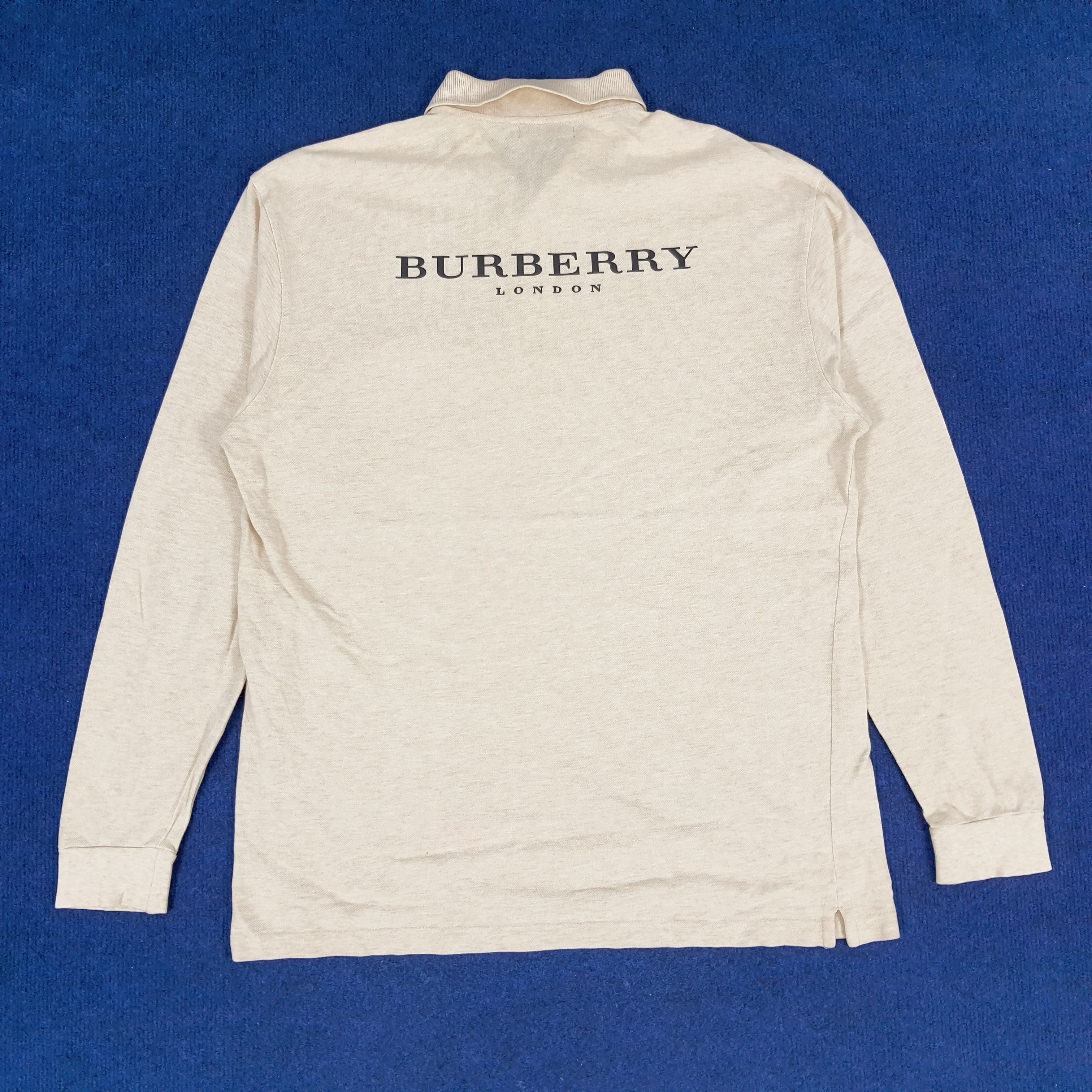 Vintage Burberry London Long Sleeve Polo Shirt