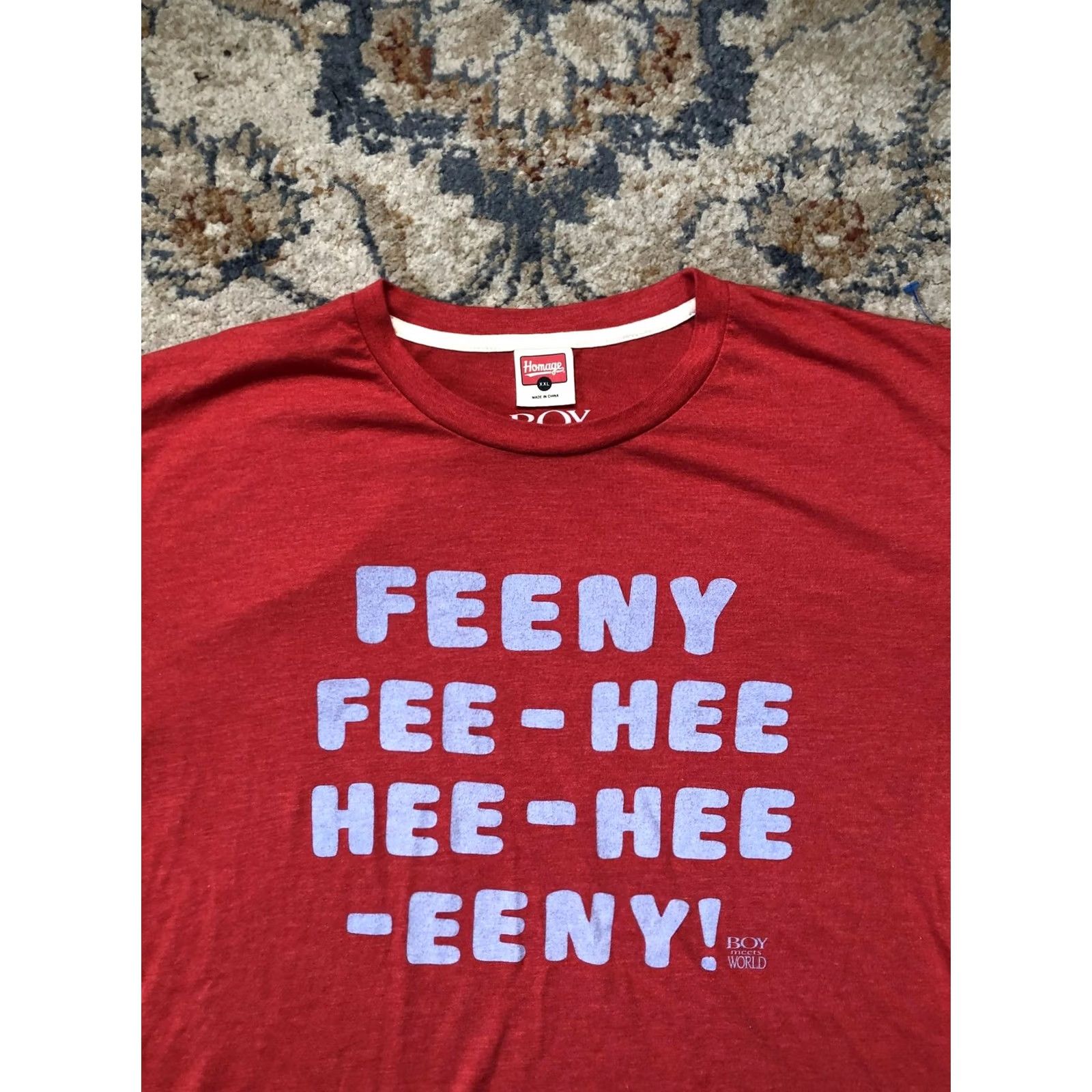 Vintage VINTAGE Boy Meets World Shirt Mens 2XL Red Homage Feeny Quote Graphic Tee TV Sitcom Size US XXL / EU 58 / 5 - 2 Thumbnail