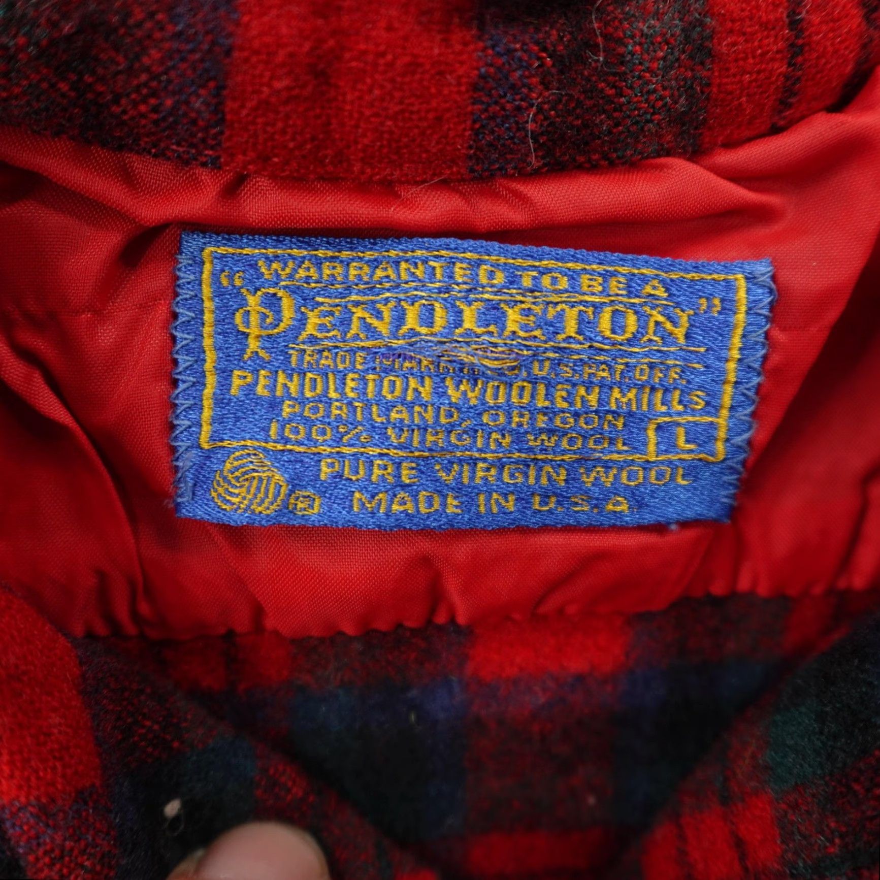 Pendleton VINTAGE Pendleton Board Shirt Mens Small Red Green Plaid Wool Flannel 70s Western Outdoors Mens S Red plaid Wool Shirt Size US S / EU 44-46 / 1 - 7 Thumbnail