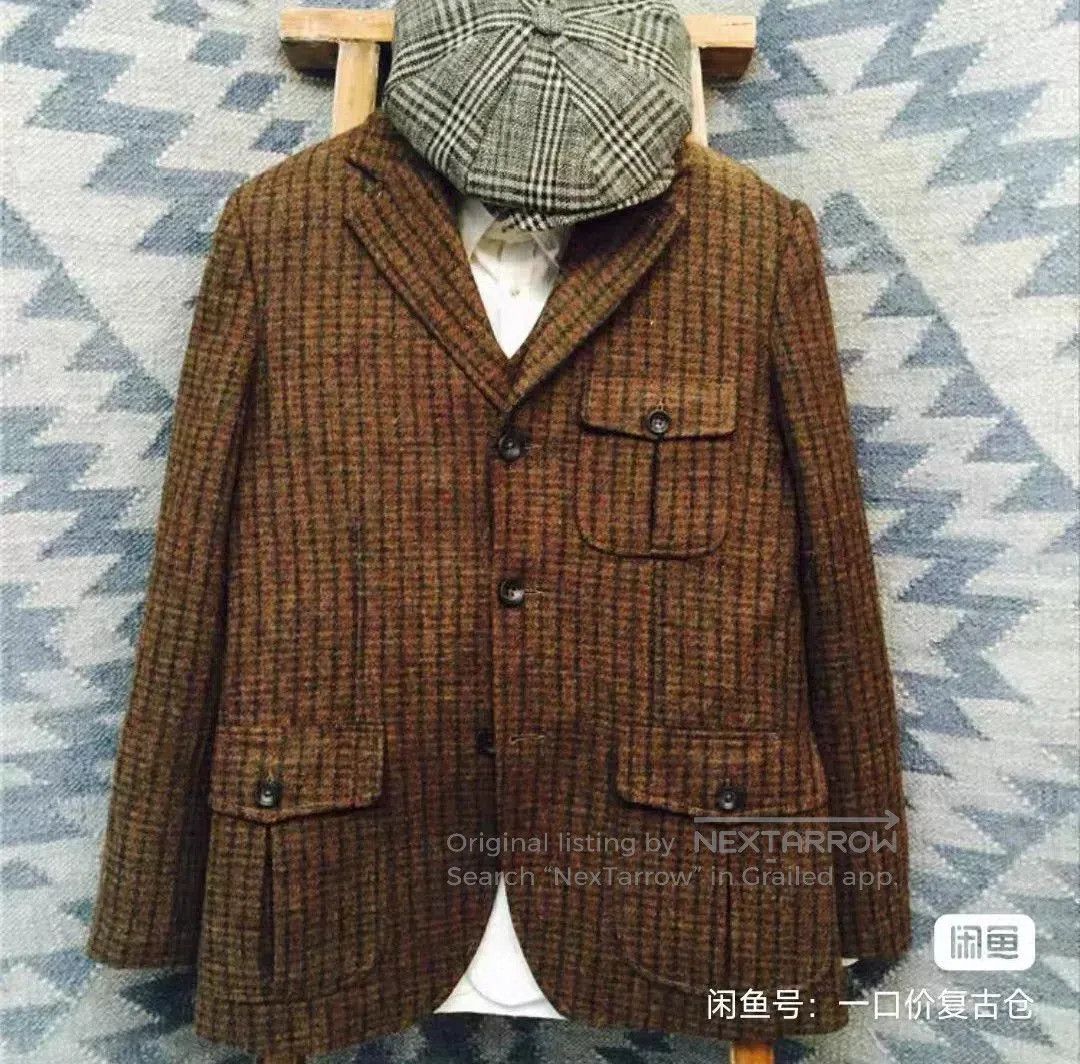 Vintage Vintage Houndstooth Wool Tweed Blazer. Size US M / EU 48-50 / 2 - 1 Thumbnail